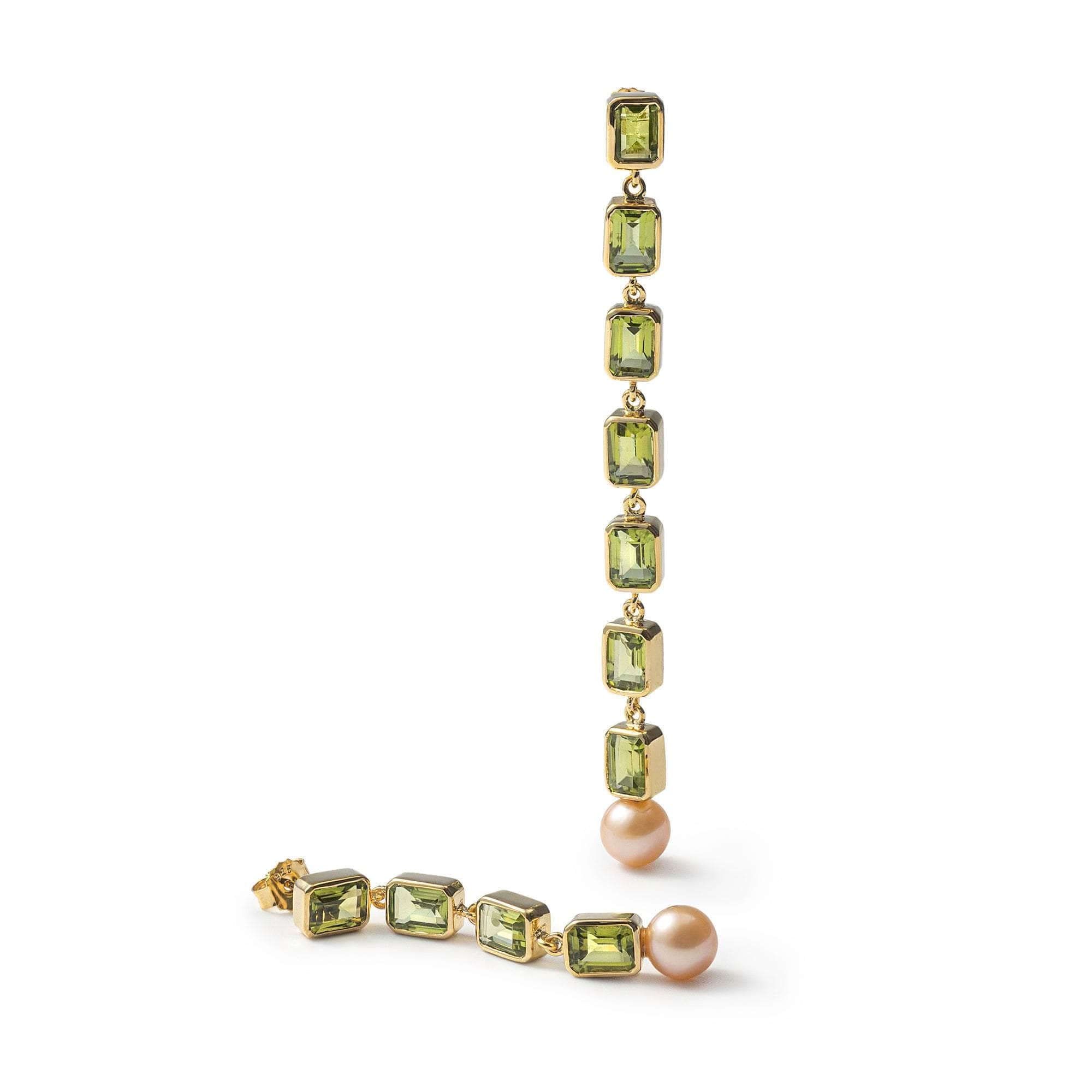 Vera Peridot and Pearl Earrings GERMAN KABIRSKI