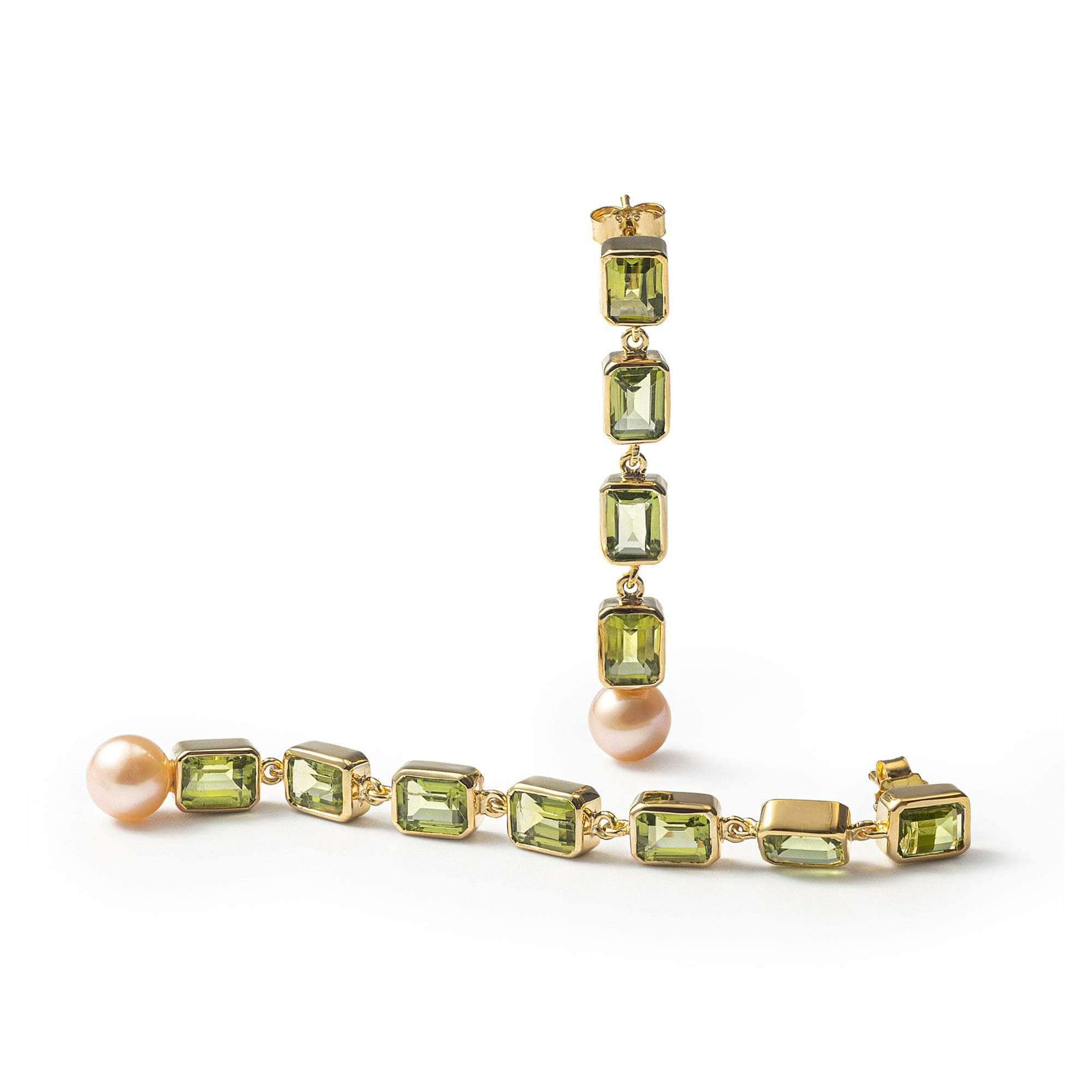 Vera Peridot and Pearl Earrings GERMAN KABIRSKI