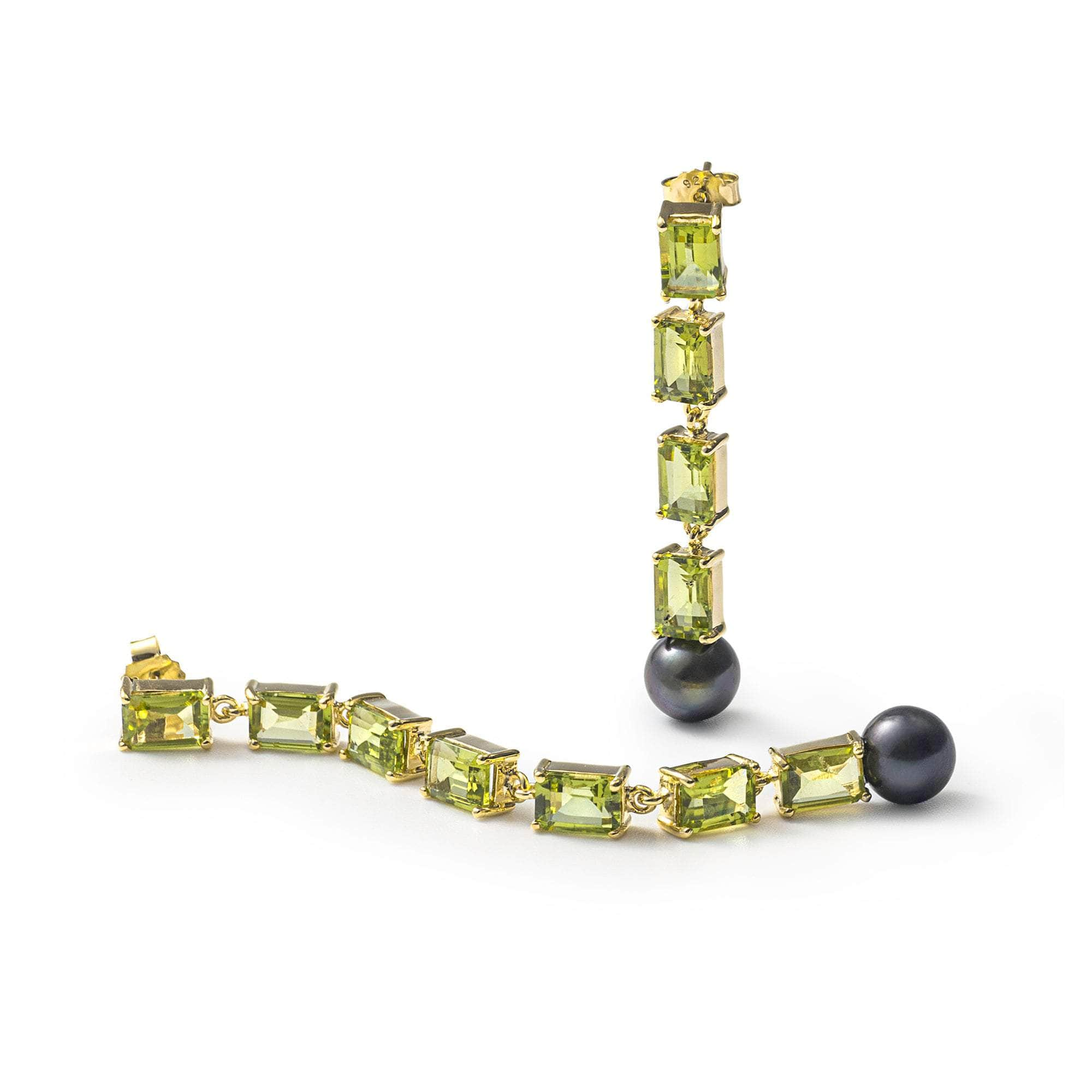 Vera Peridot and Pearl Earrings GERMAN KABIRSKI