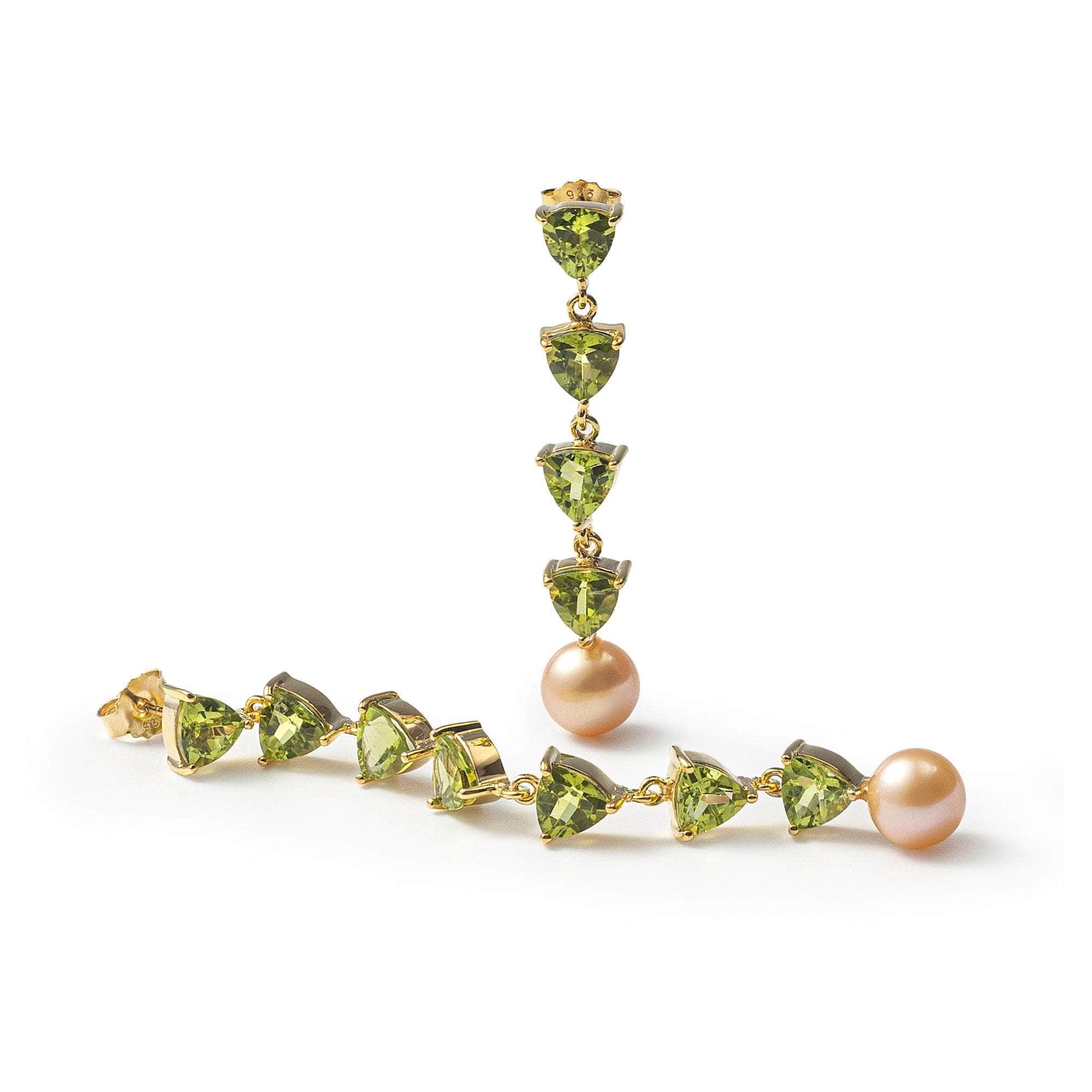 Mikko Peridot and Pearl Earrings GERMAN KABIRSKI