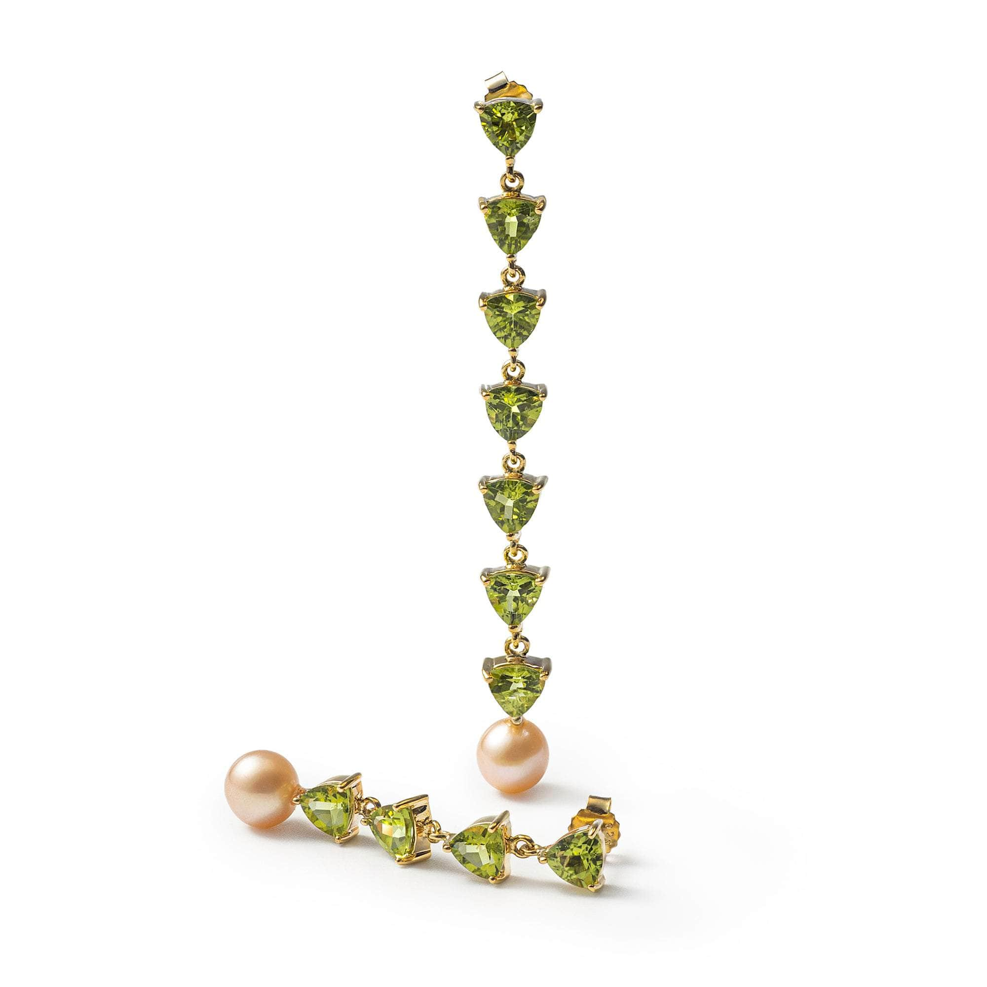 Mikko Peridot and Pearl Earrings GERMAN KABIRSKI