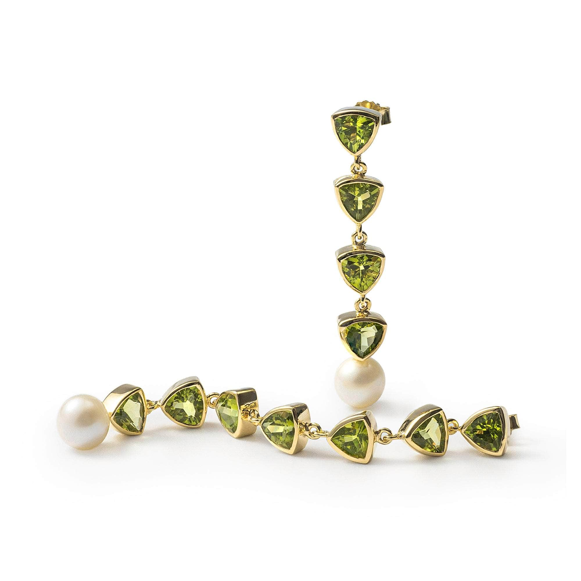 Mikko Pearl and Peridot Earrings GERMAN KABIRSKI