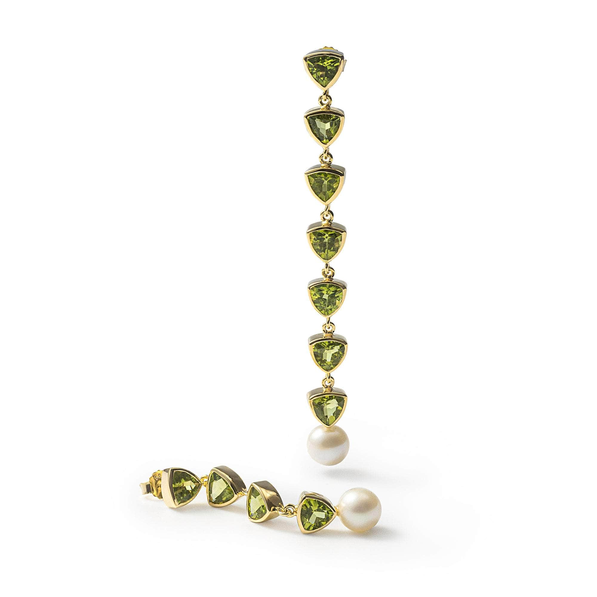 Mikko Pearl and Peridot Earrings GERMAN KABIRSKI