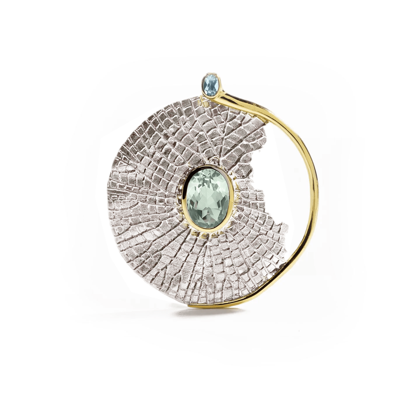 Maksur Pendant Co-Designed with Custom Options: Amethyst, Lemon Quartz, Blue Topaz, Smoky Quartz
