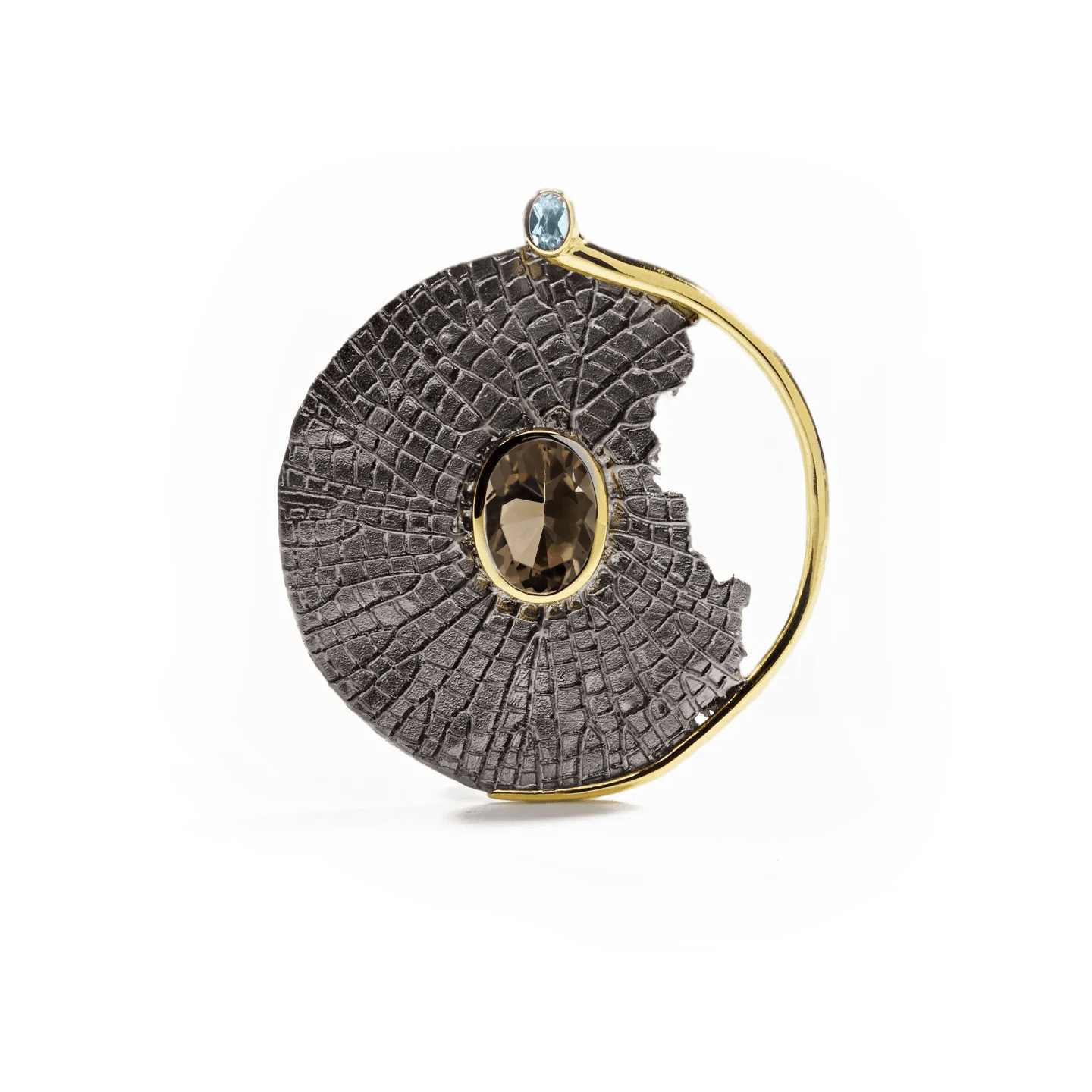 Maksur Pendant Co-Designed with Custom Options: Amethyst, Lemon Quartz, Blue Topaz, Smoky Quartz