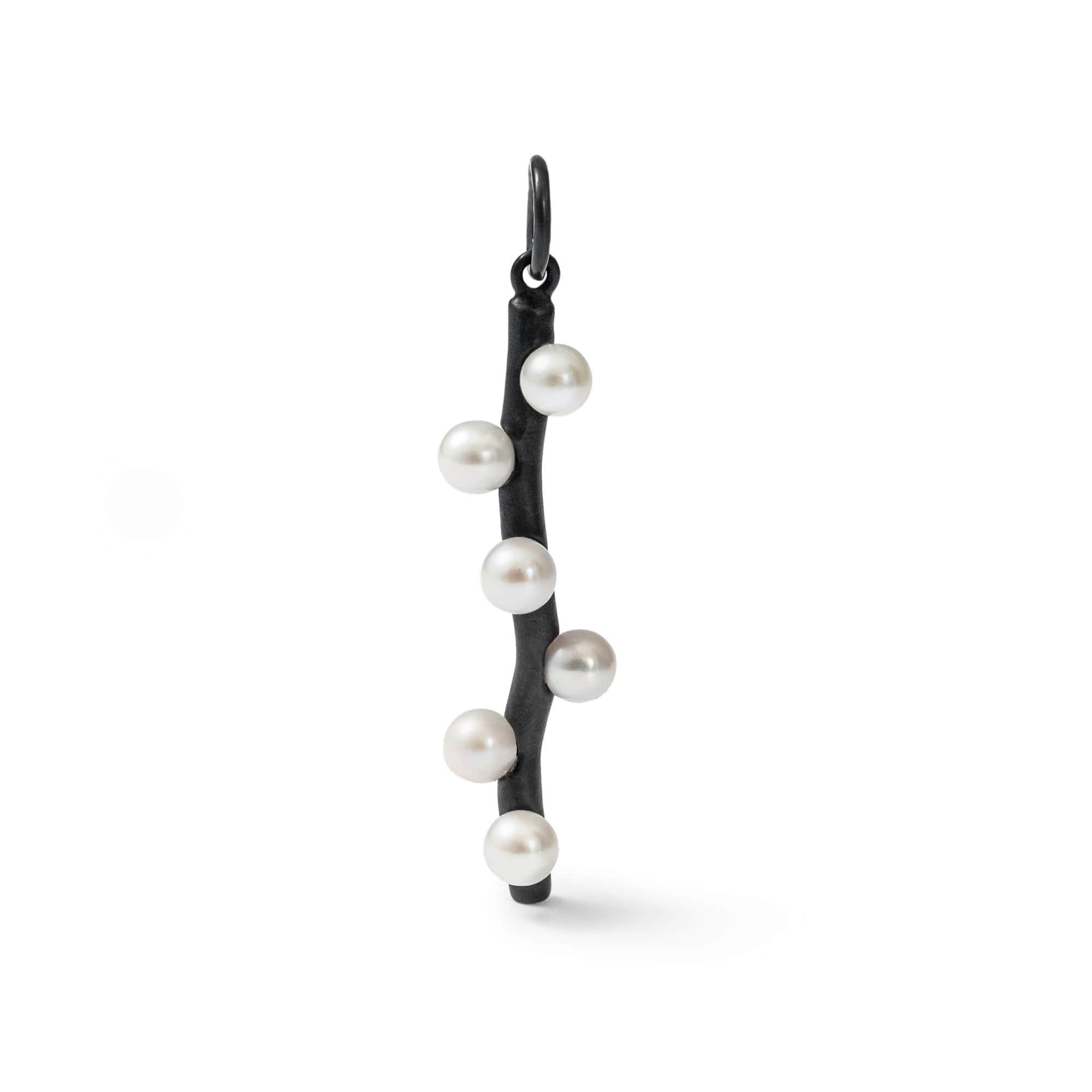 Kralen White Micro Pearl Pendant (Black Anthracite) GERMAN KABIRSKI