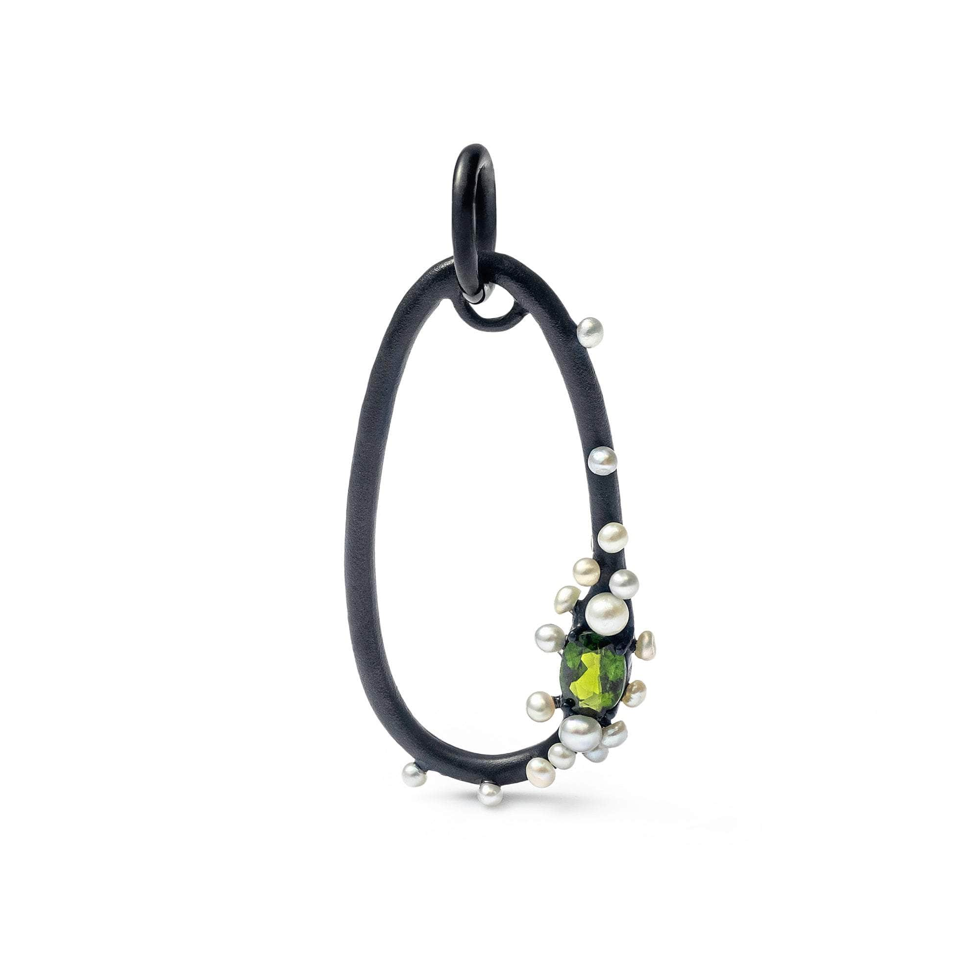 Rameau Chrome Diopside and Pearl Pendant GERMAN KABIRSKI