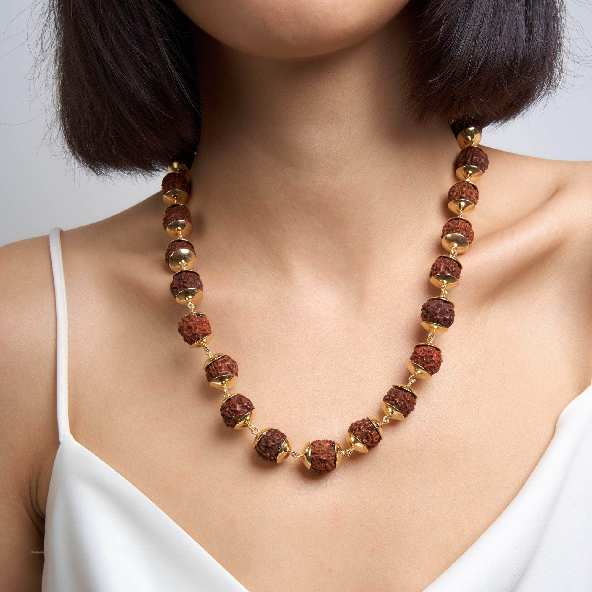 Kosm Rudraksha Beads Necklace GERMAN KABIRSKI