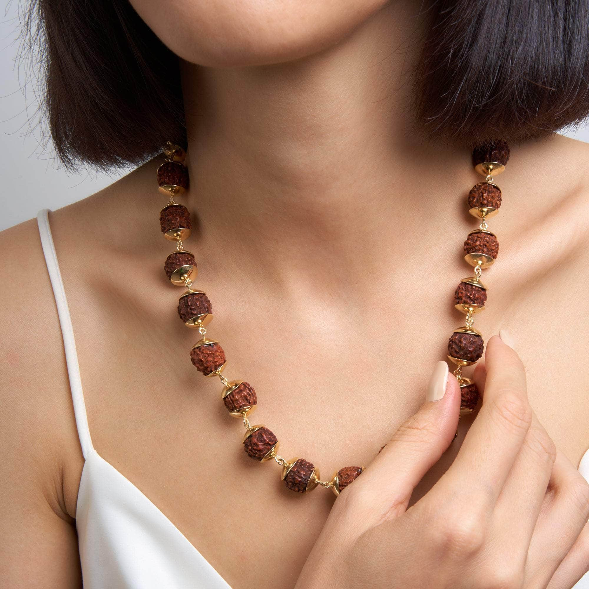 Kosm Rudraksha Beads Necklace GERMAN KABIRSKI