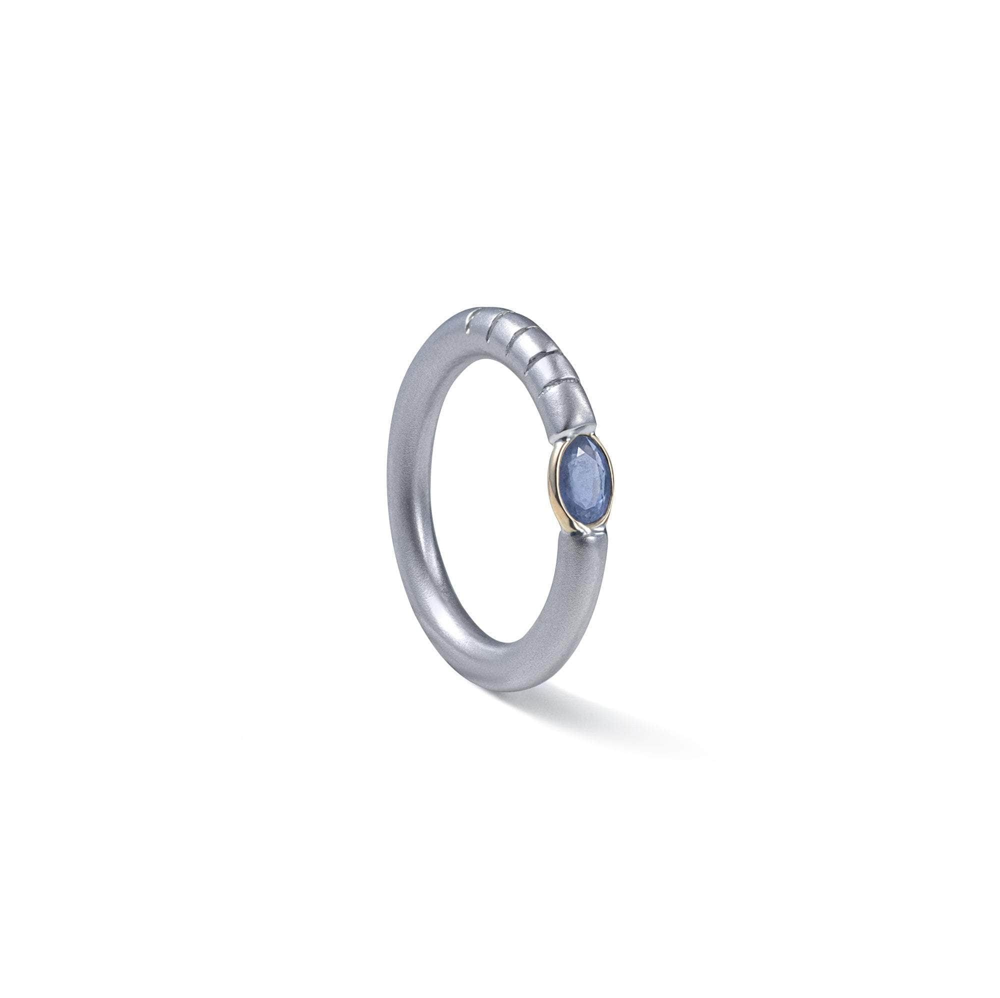 Kein Light Blue Sapphire Ring (White Rhodium) GERMAN KABIRSKI