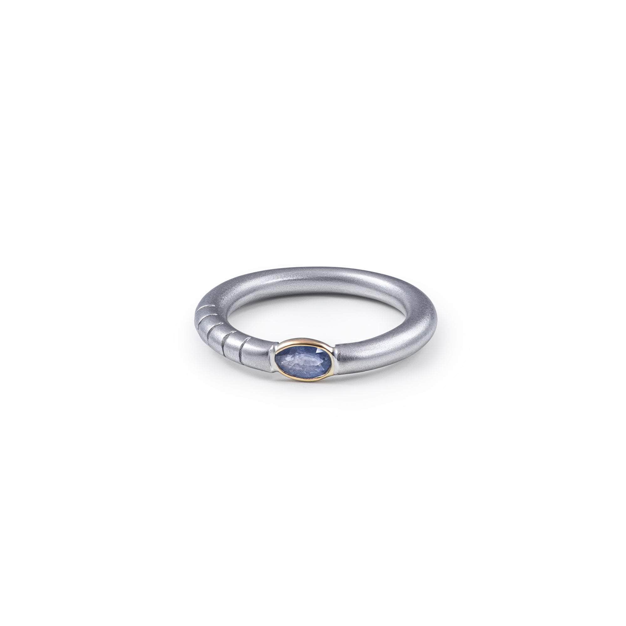 Kein Light Blue Sapphire Ring (White Rhodium) GERMAN KABIRSKI