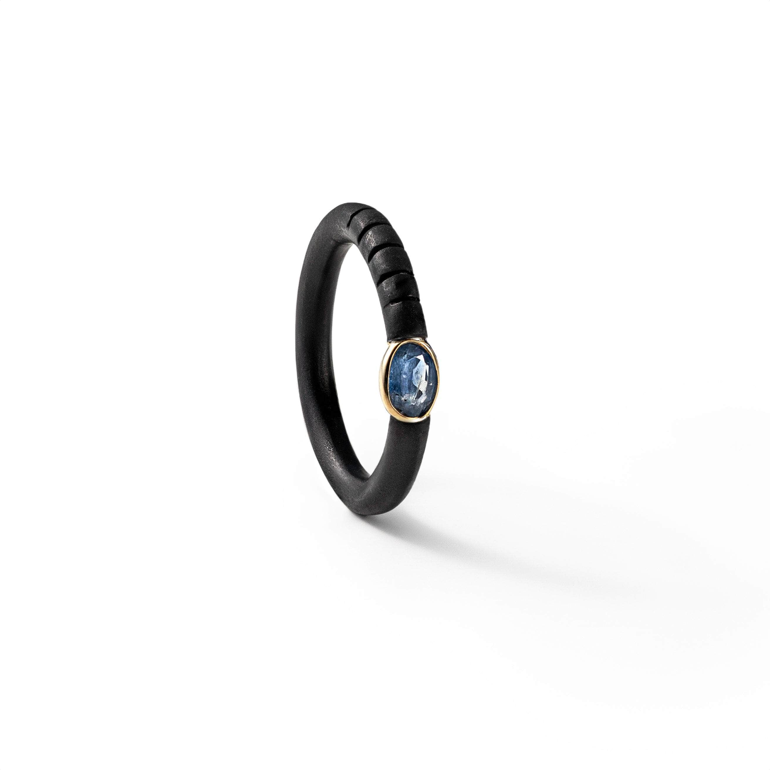 Kleo Blue Sapphire Ring (Black Anthracite) GERMAN KABIRSKI