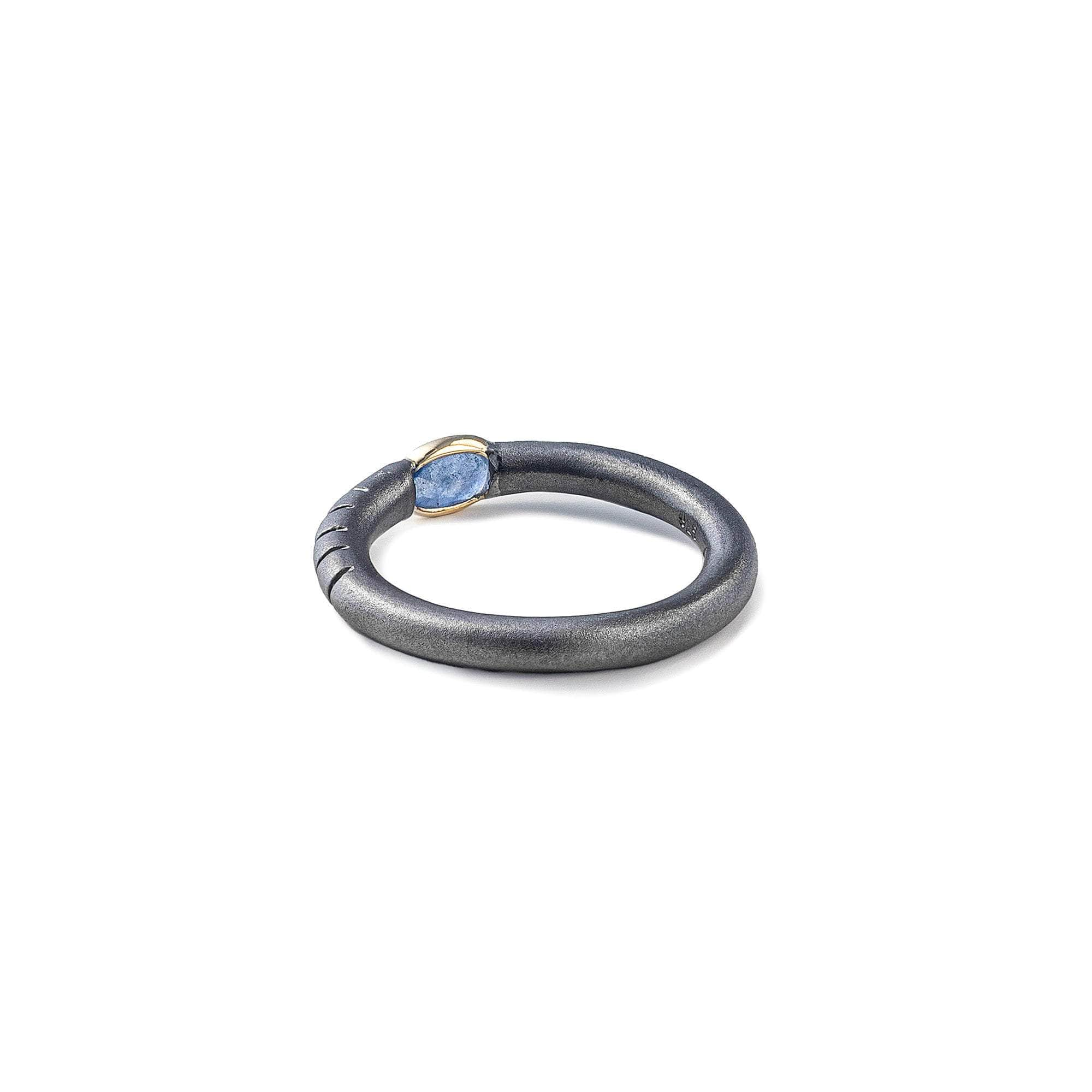 Kleo Blue Sapphire Ring (Black Rhodium) GERMAN KABIRSKI