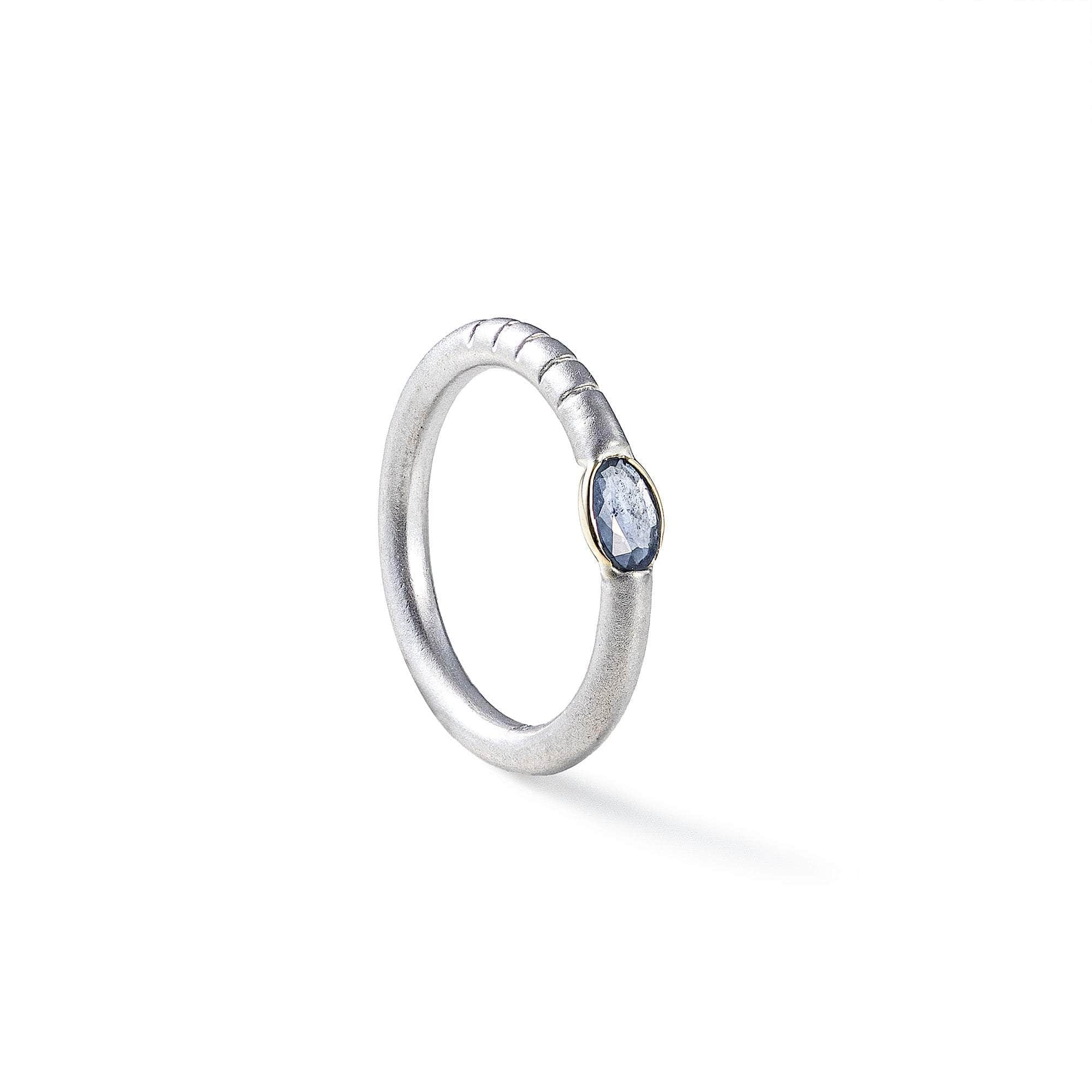 Kleo Blue Sapphire Ring (White Rhodium) GERMAN KABIRSKI