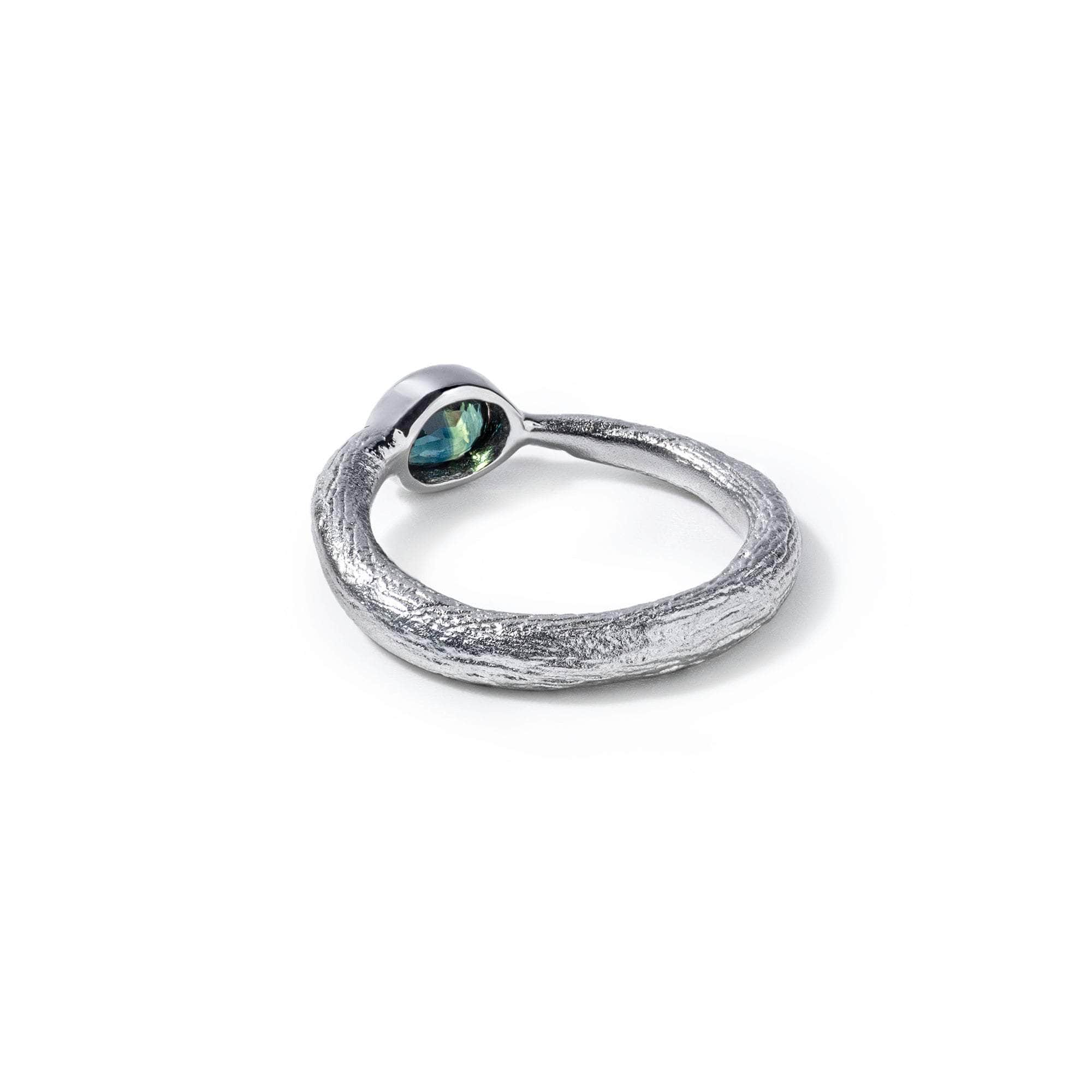 Lorca Dark Green Sapphire Ring (White Rhodium) GERMAN KABIRSKI