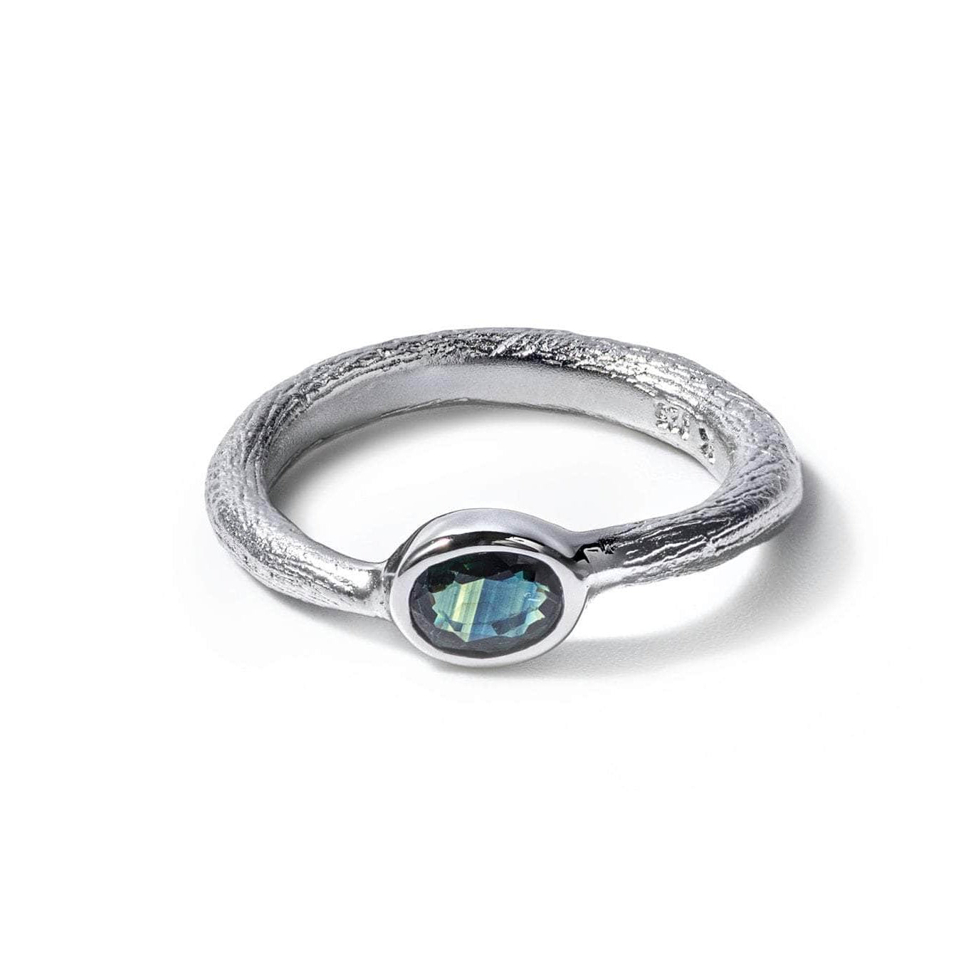 Lorca Dark Green Sapphire Ring (White Rhodium) GERMAN KABIRSKI