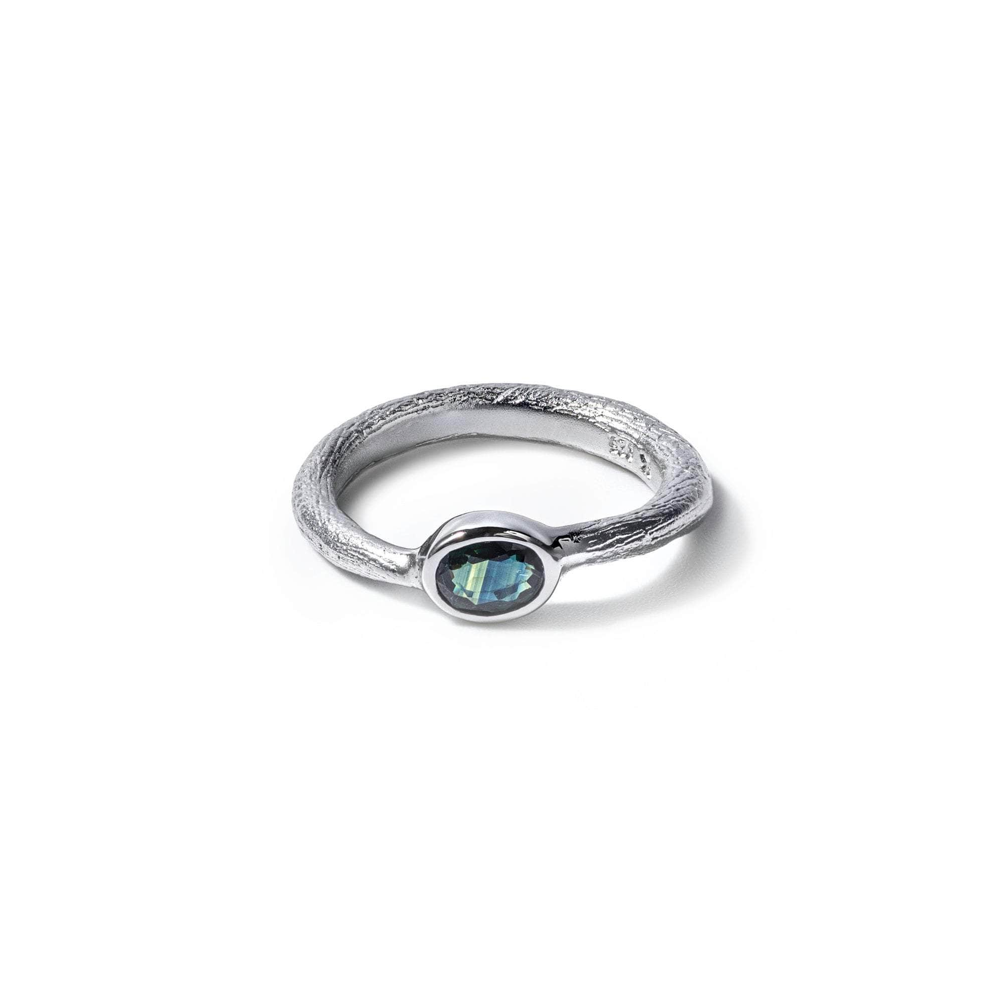 Lorca Dark Green Sapphire Ring (White Rhodium) GERMAN KABIRSKI