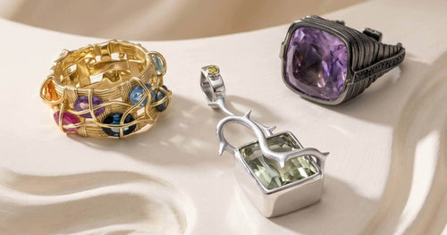 ring, pendant with gemstones by german kabriski