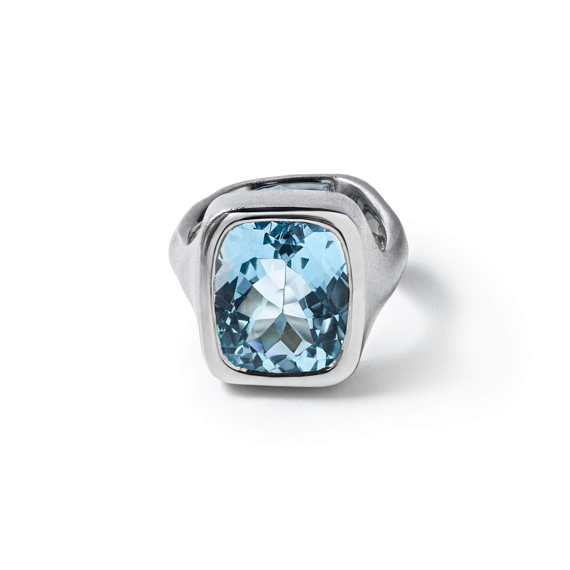 Magnus Blue Topaz Ring (White Rhodium) GERMAN KABIRSKI