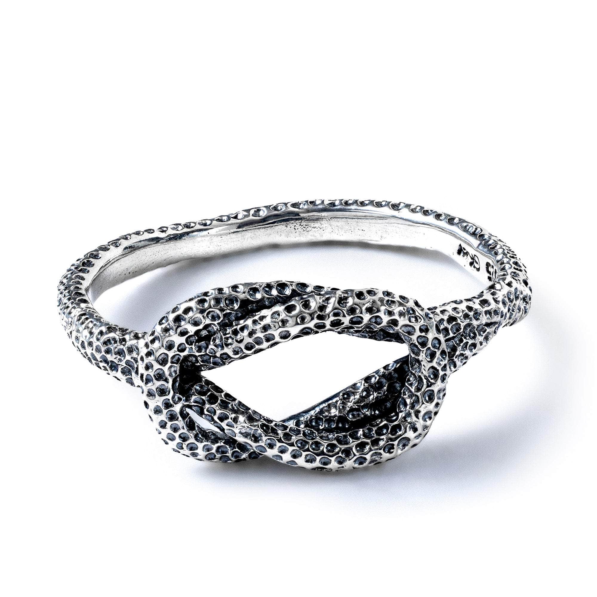 Mobius 925 Sterling Silver Minimalist Ring with Infinity Knot