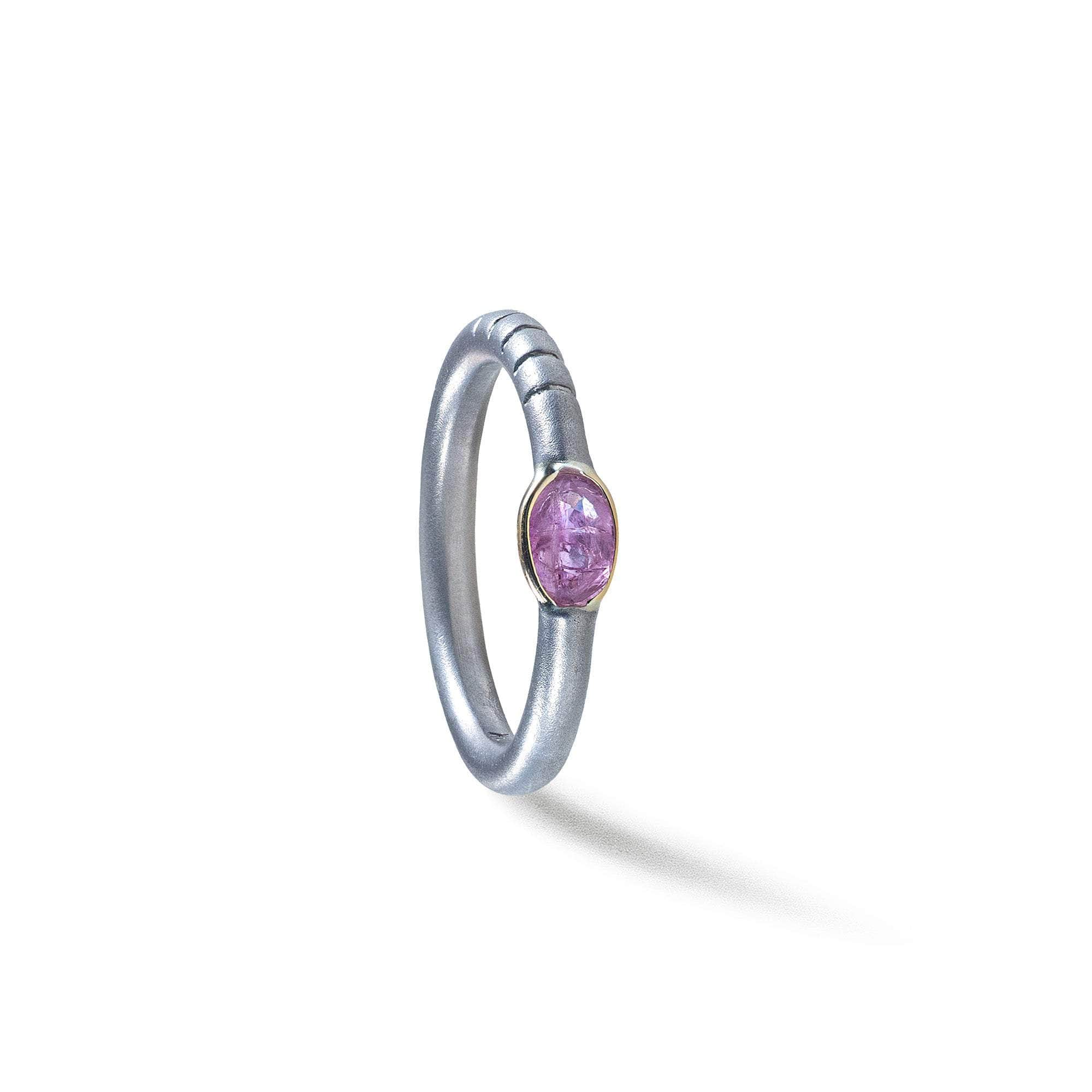 Musa Pink Sapphire Ring (White Rhodium) GERMAN KABIRSKI