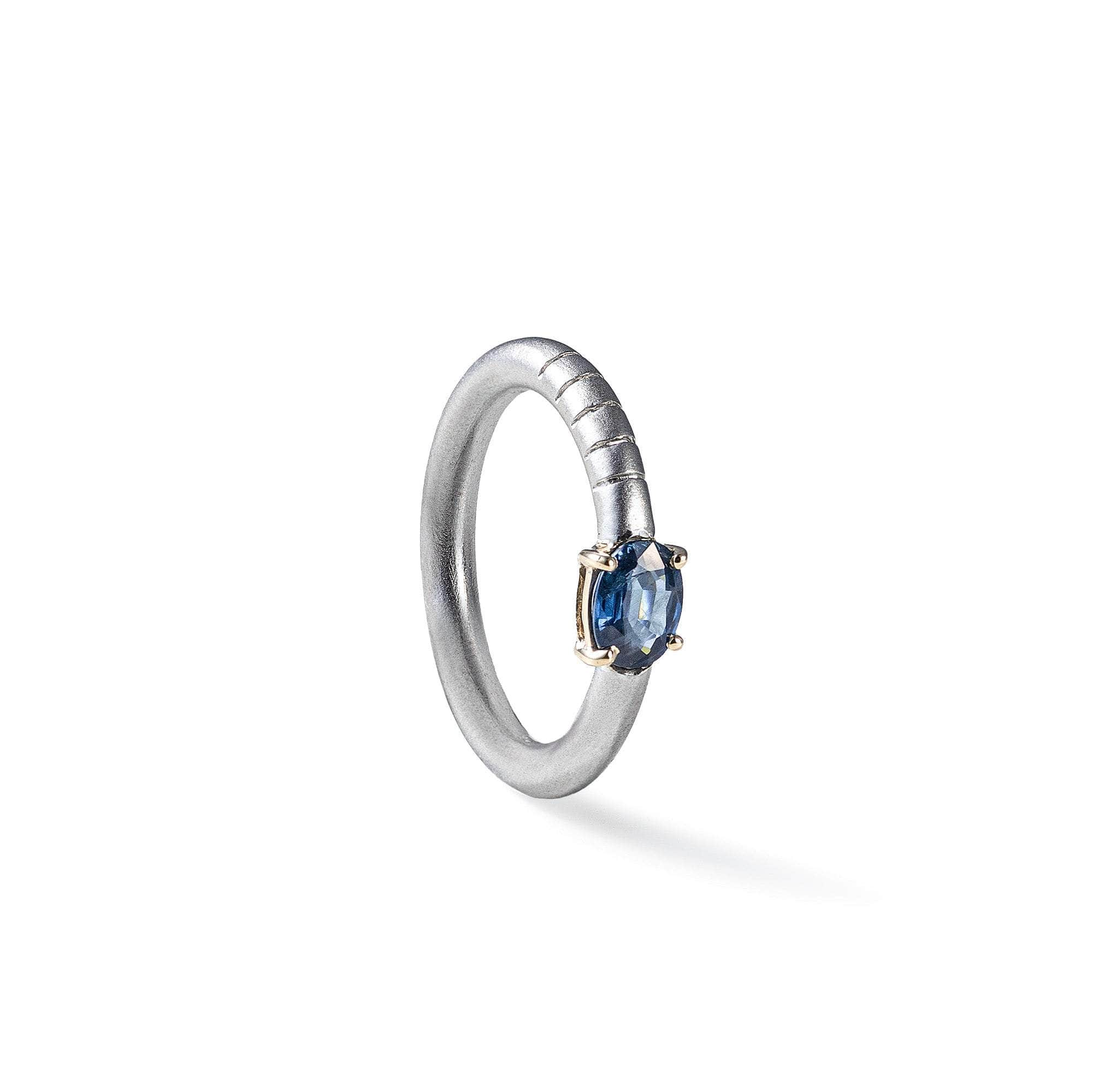 Nabu Blue Sapphire Ring (White Rhodium) GERMAN KABIRSKI