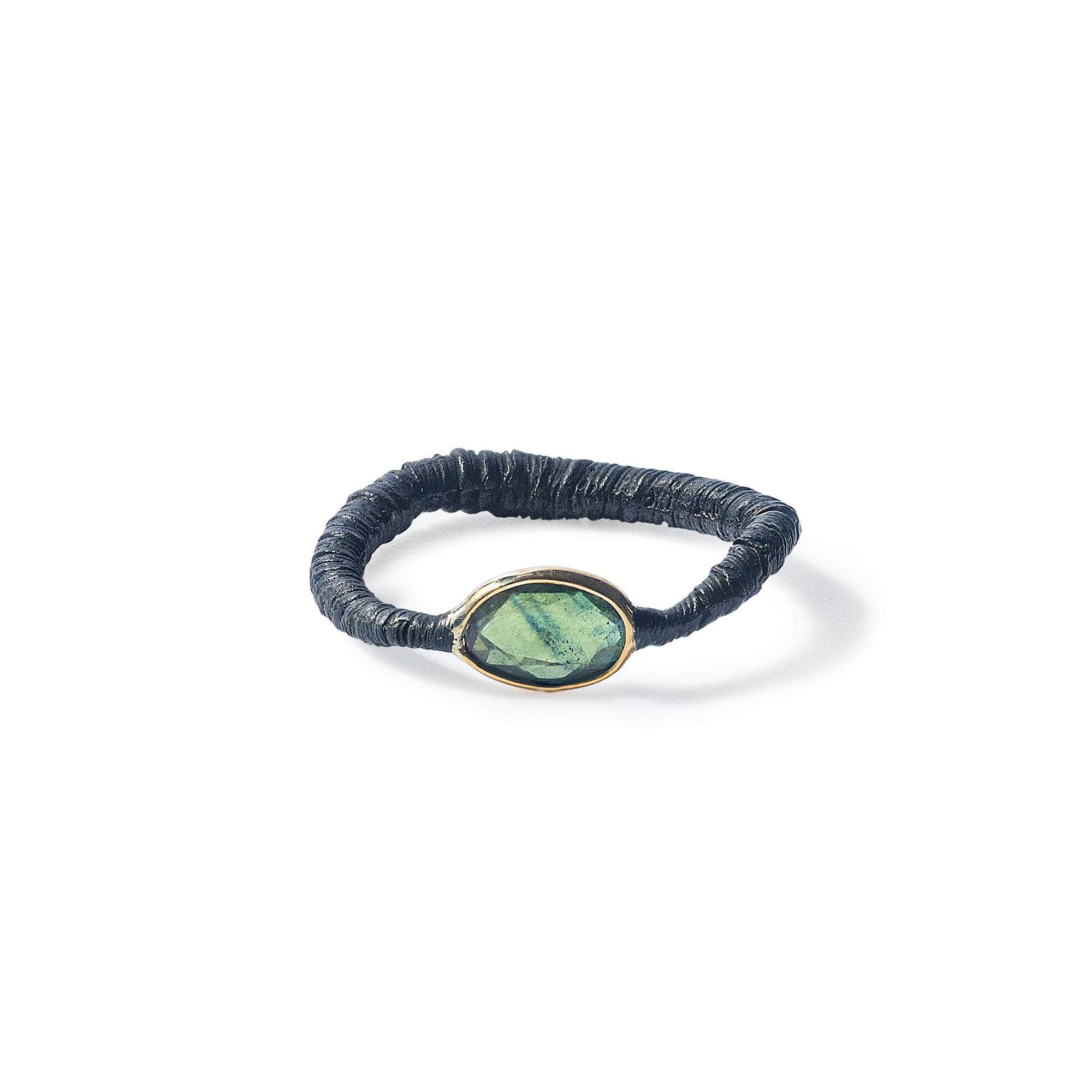 Nebis Rough Green Sapphire Ring GERMAN KABIRSKI