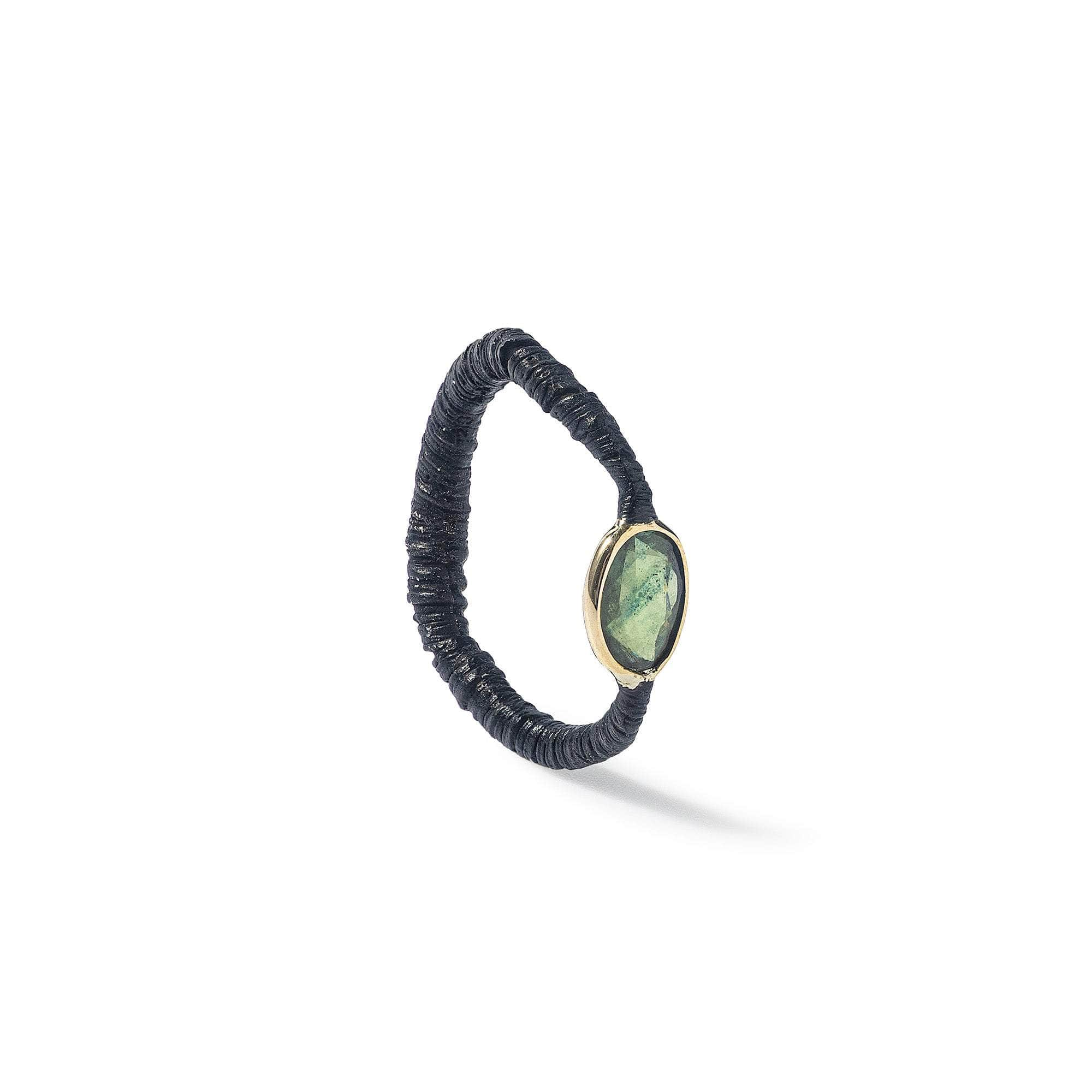 Nebis Rough Green Sapphire Ring GERMAN KABIRSKI