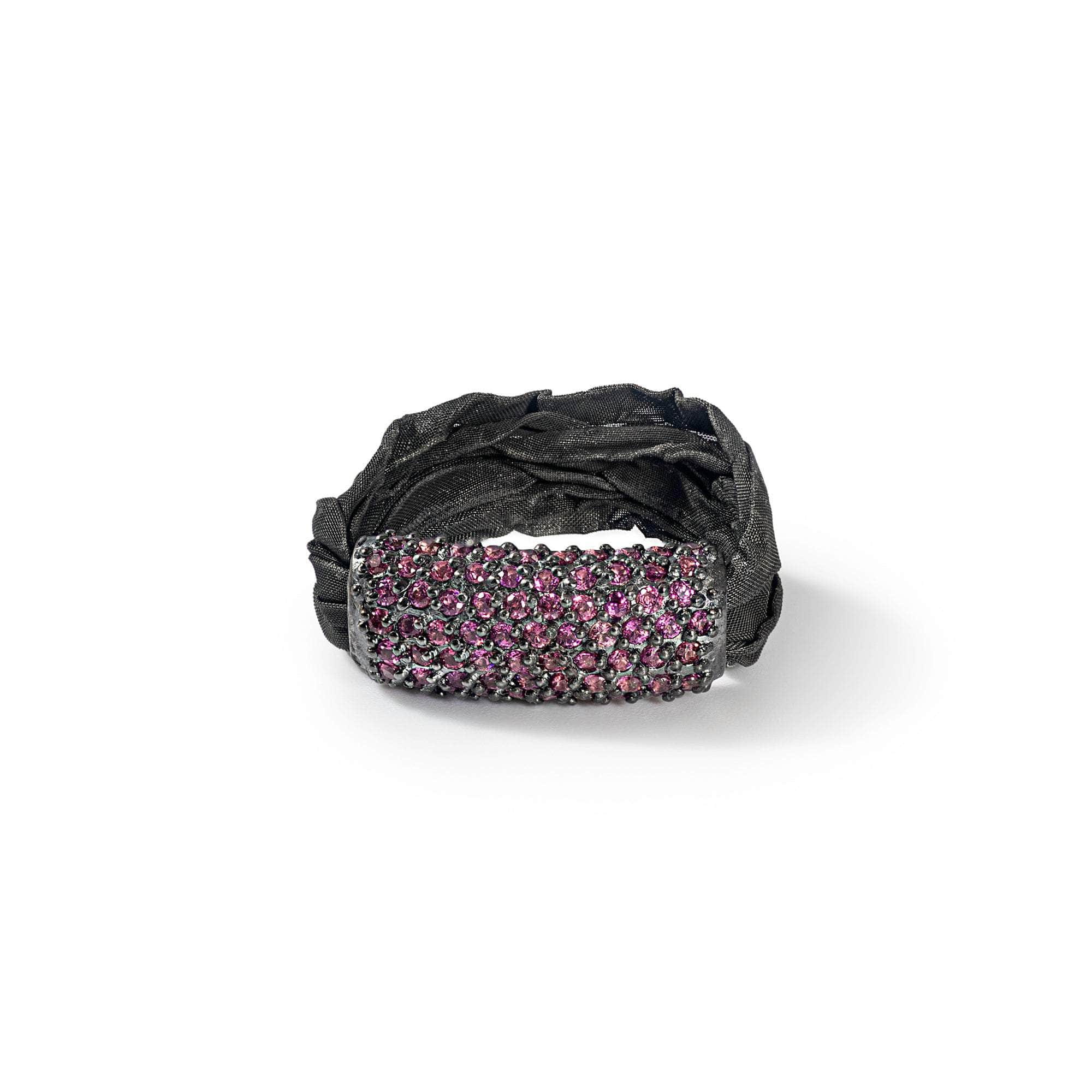 Nereon Rhodolite Ring (Black Ruthenium) GERMAN KABIRSKI