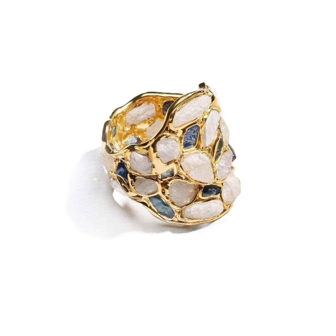 Nerissa White and Blue Sapphire Ring GERMAN KABIRSKI