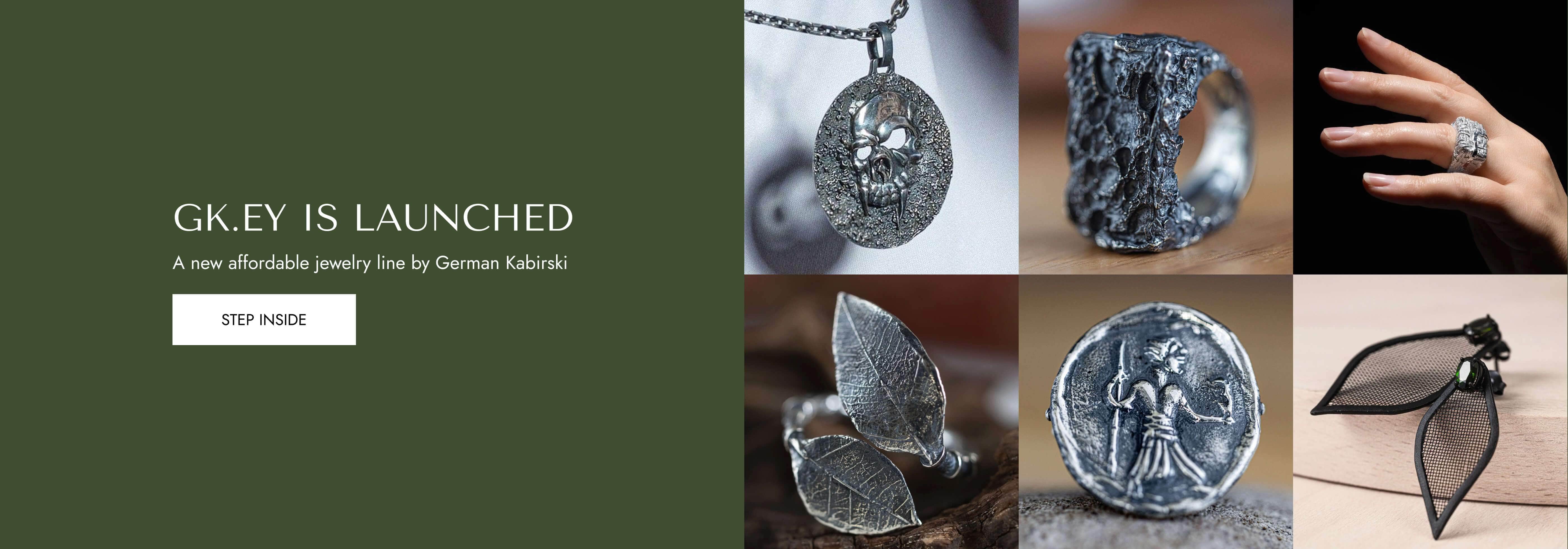 new affordable silver jewelry line by german kabirski by german