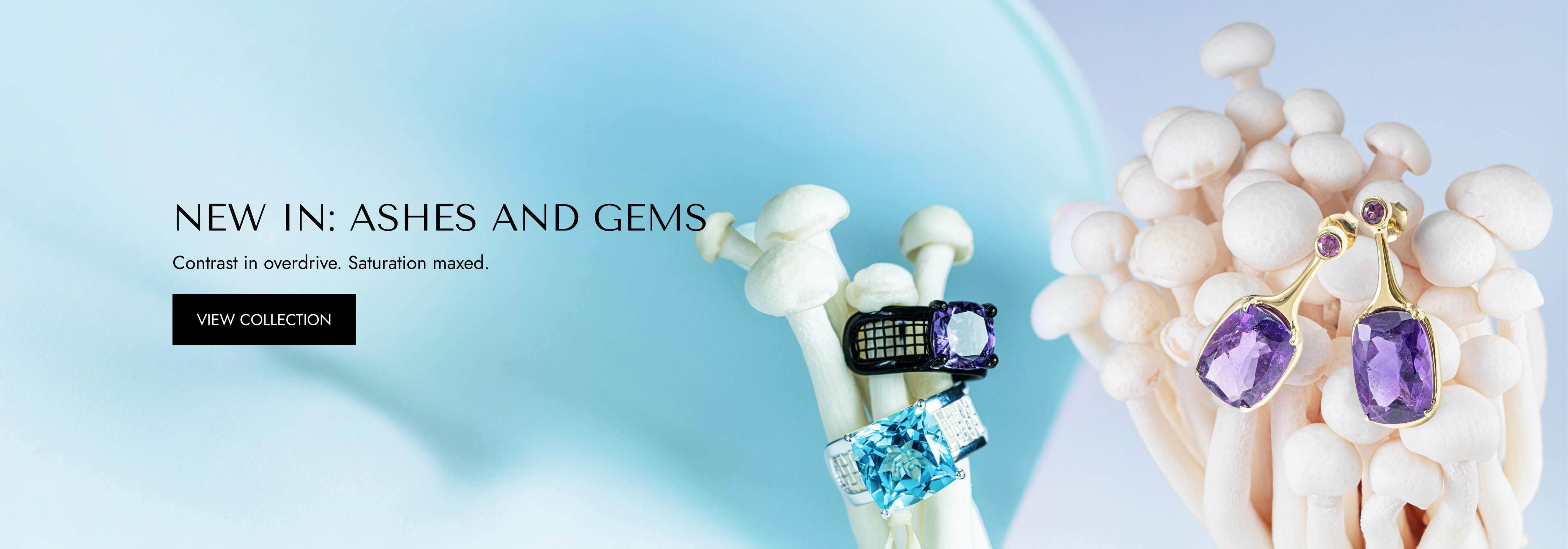 new jewelry collection black silver natural gemstones by german kabirski