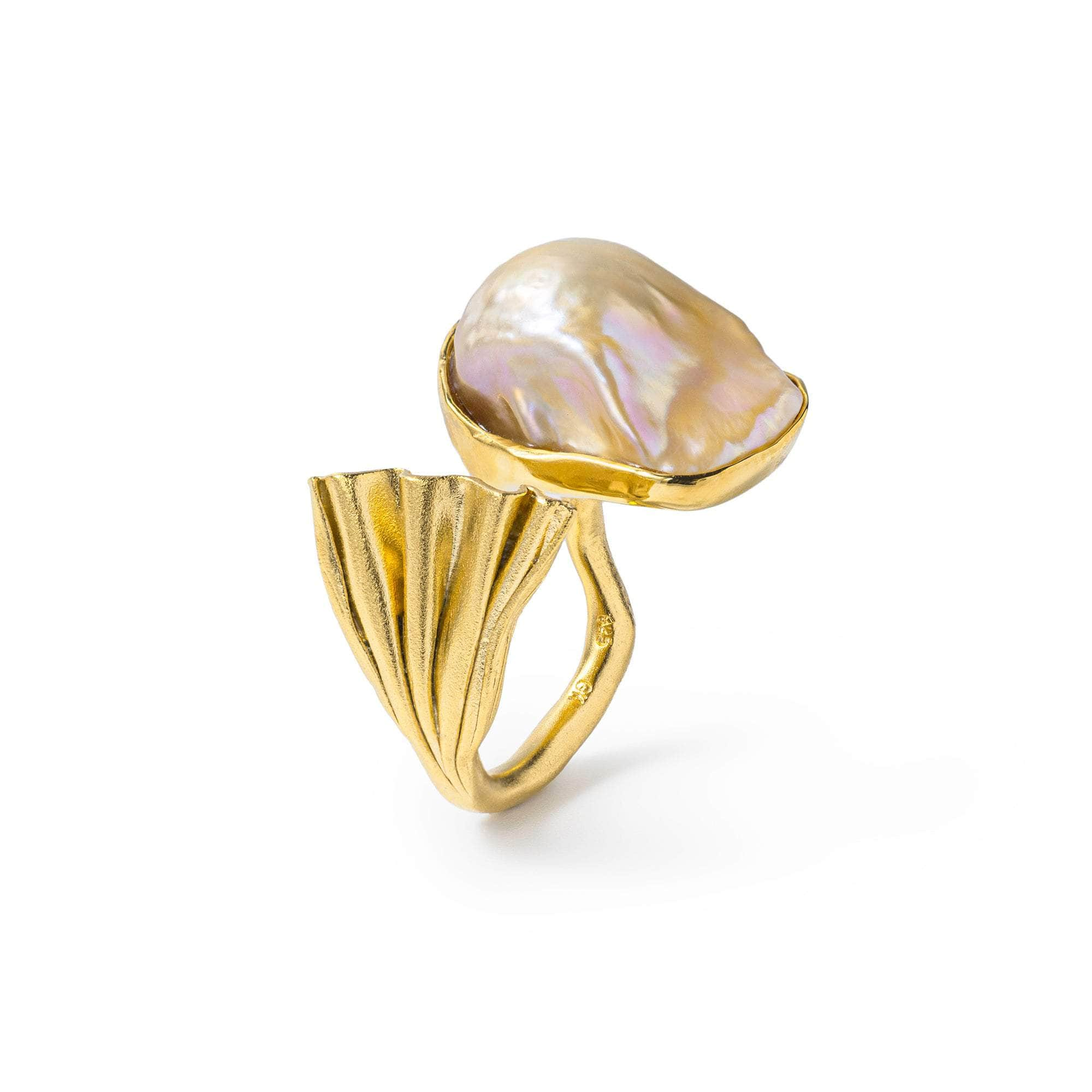 Niamh Baroque Pearl Ring (Gold 18K) GERMAN KABIRSKI