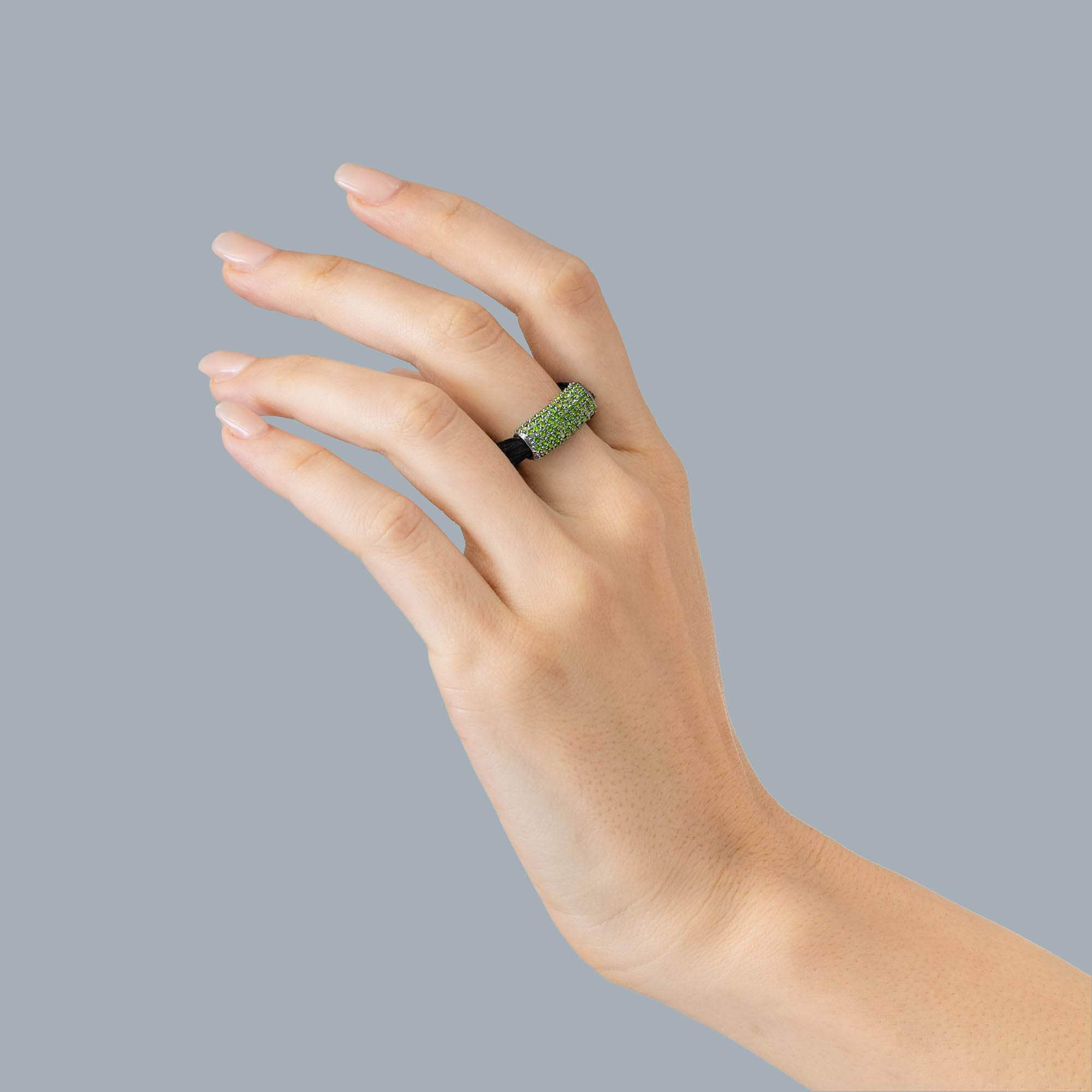 Ponture Tsavorite Ring (Black Ruthenium, Black Anthracite) GERMAN KABIRSKI