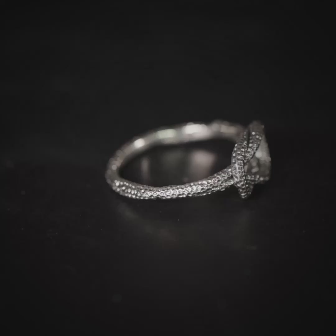 Mobius 925 Sterling Silver Minimalist Ring with Infinity Knot