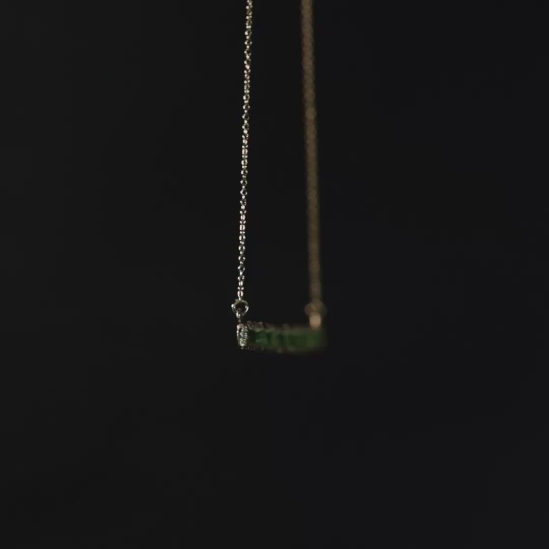 Lithos 14K Gold-Plated 925 Sterling Silver Necklace with Raw Natural Tsavorite Garnet