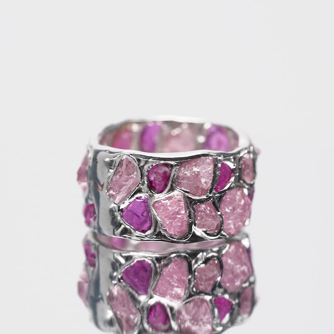 Alcina Ruby Pink Sapphire Silver Ring