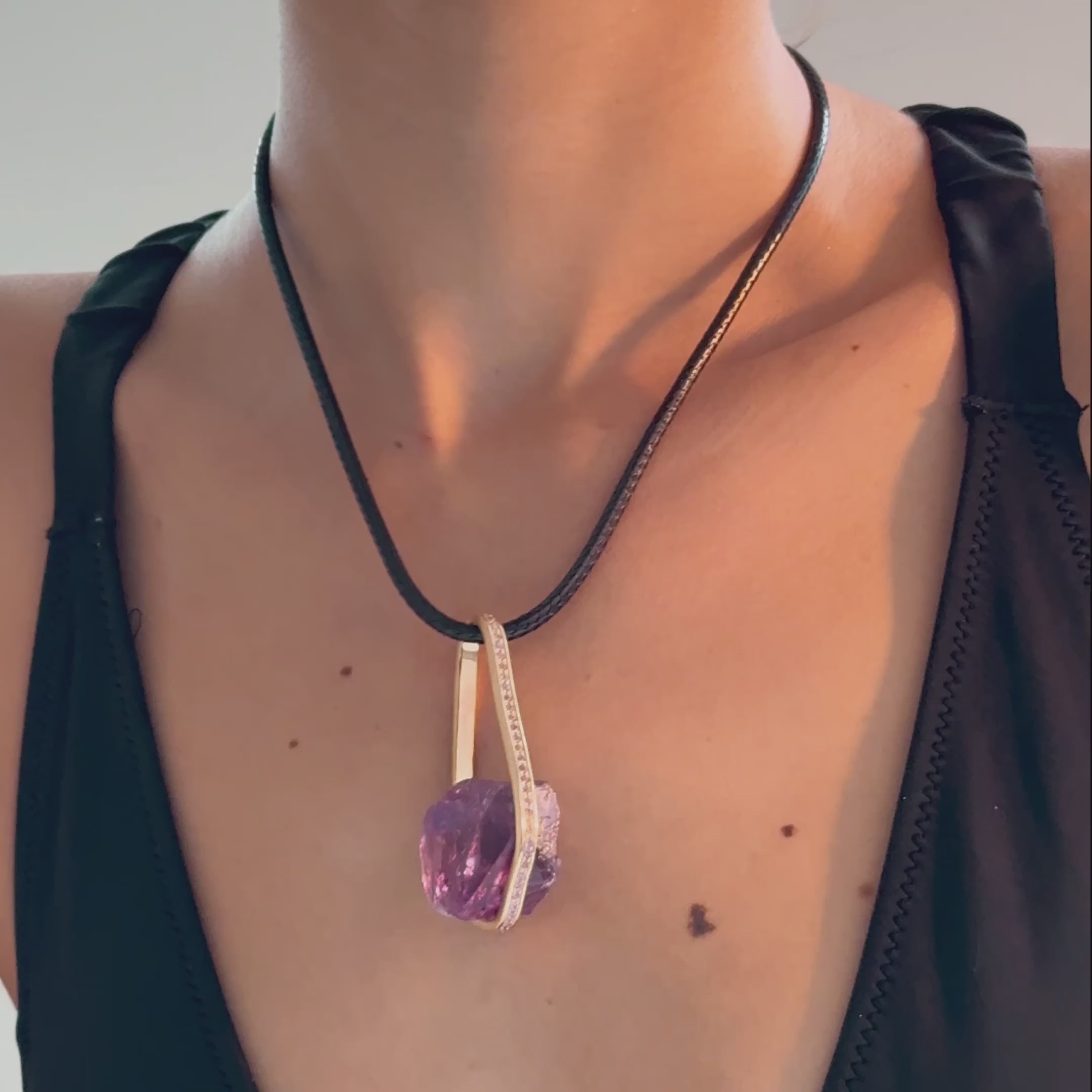 Morado Rough Amethyst Pendant