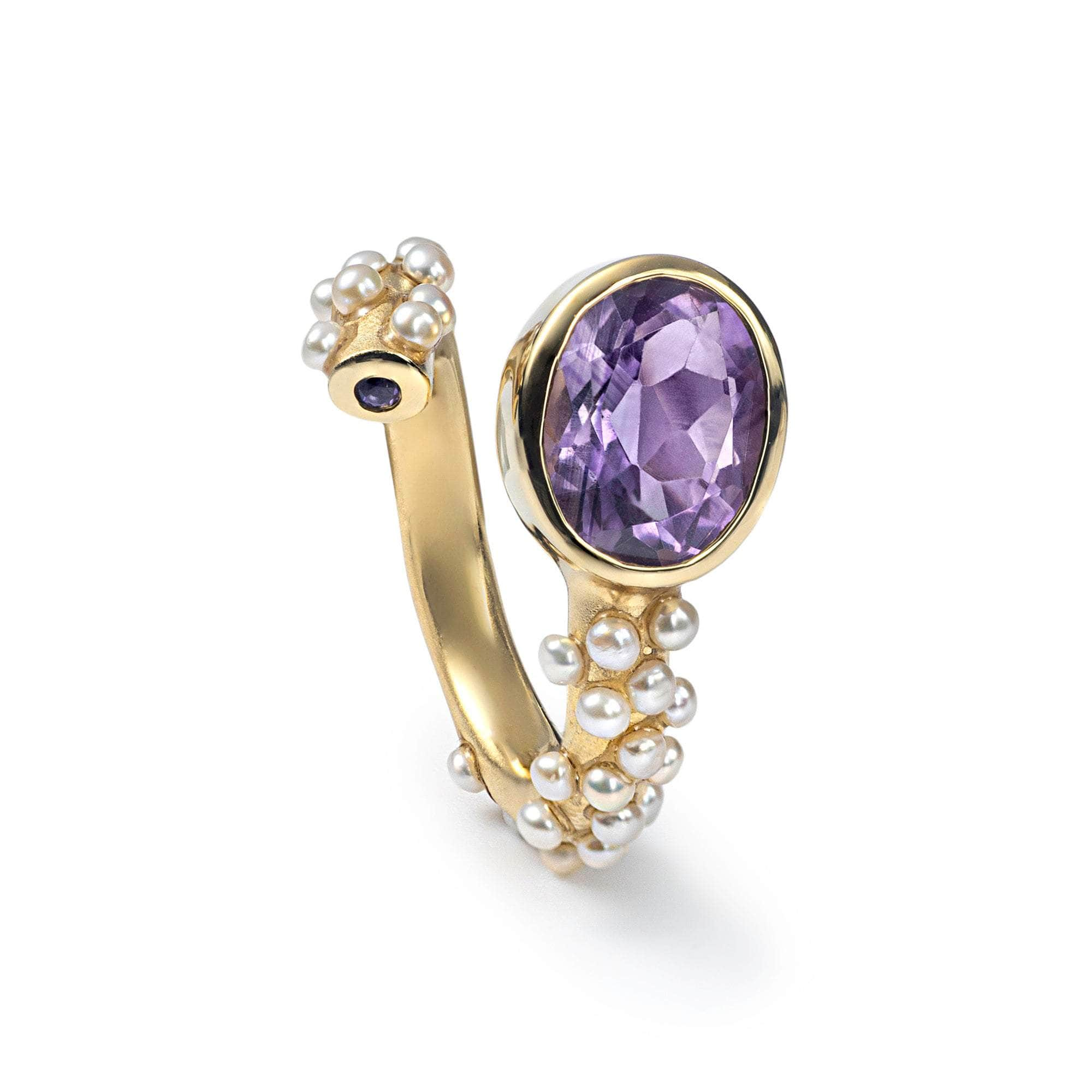 Rongo Amethyst and Pearl Ring GERMAN KABIRSKI