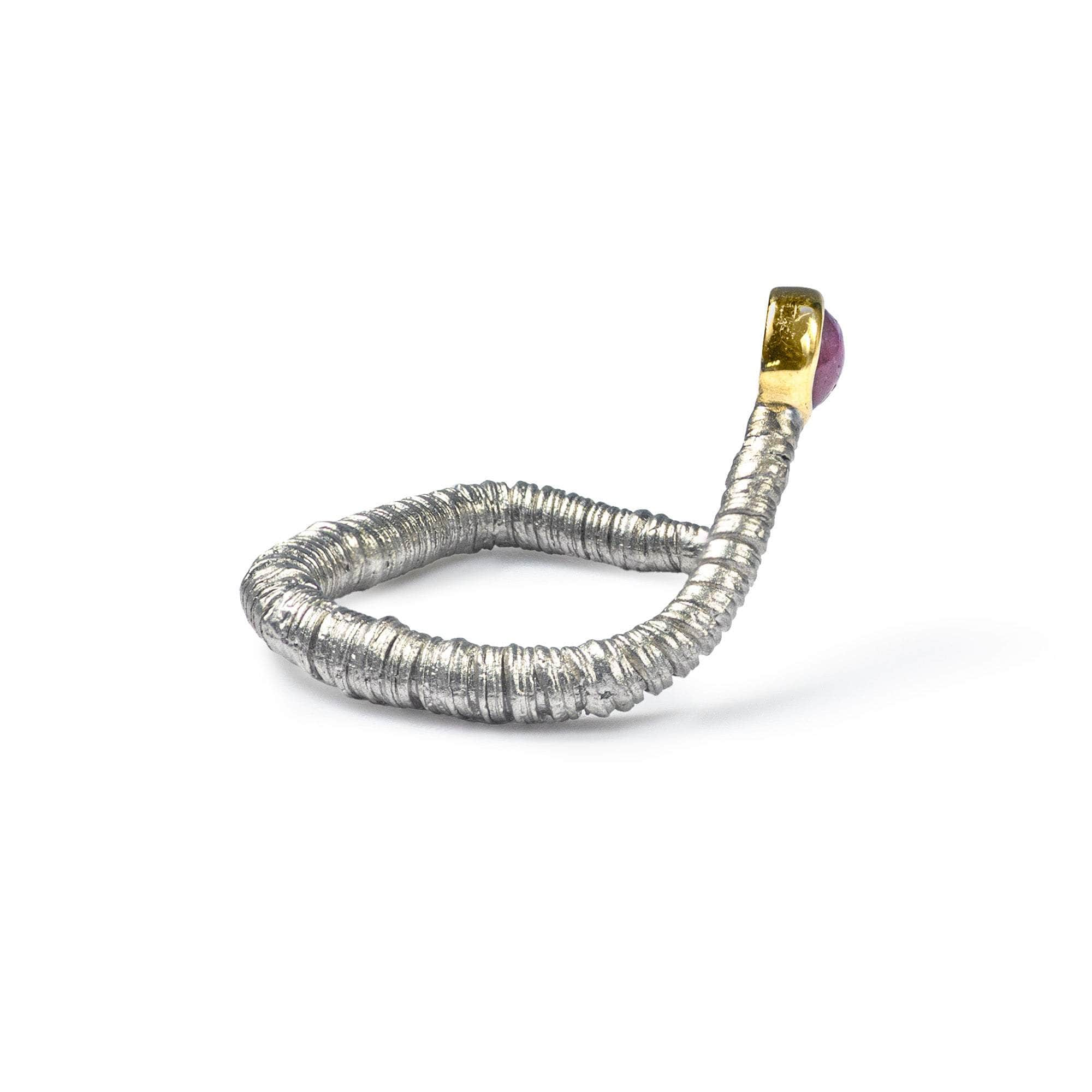 Rumi Ruby Ring (White Rhodium, Gold 18K) GERMAN KABIRSKI