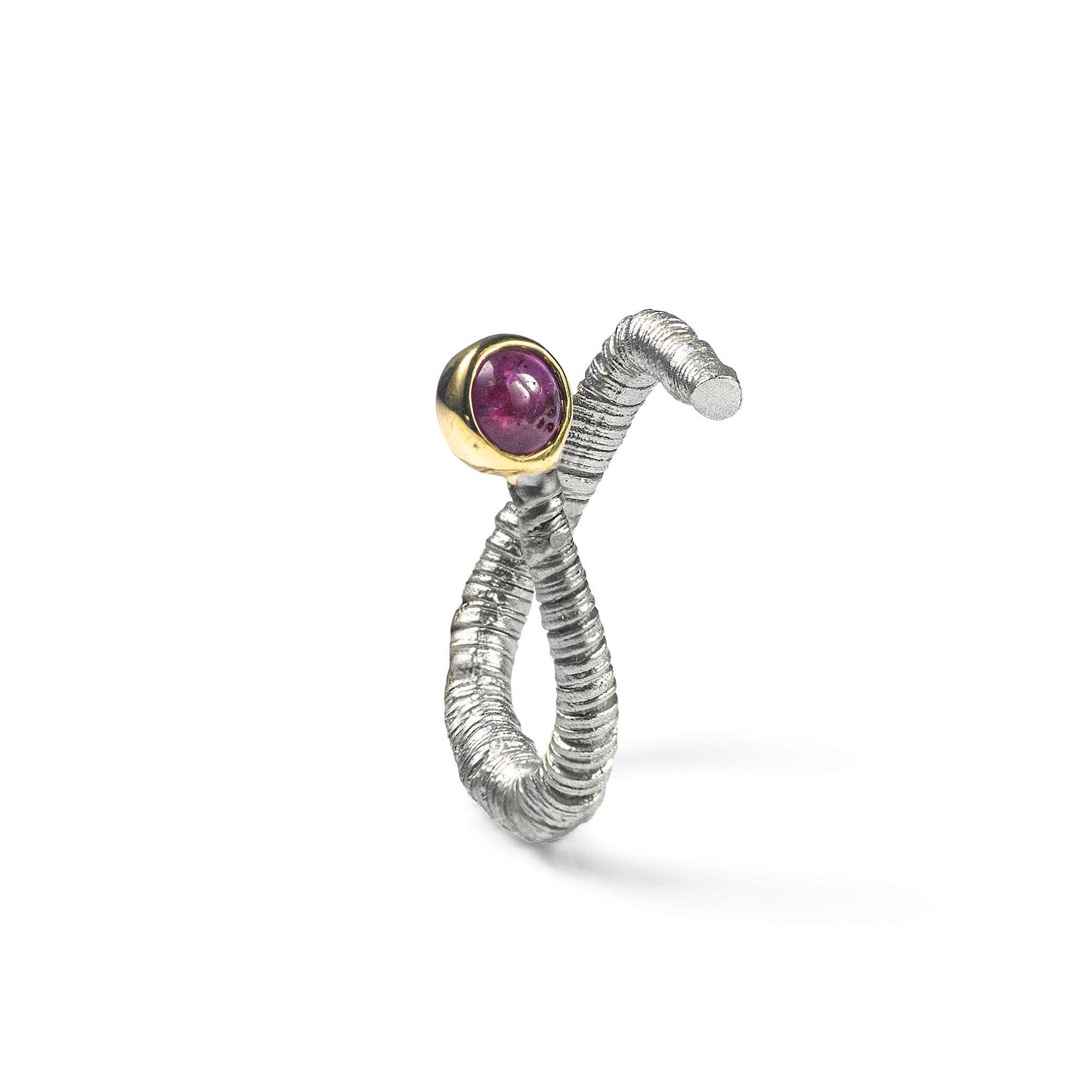 Rumi Ruby Ring (White Rhodium, Gold 18K) GERMAN KABIRSKI