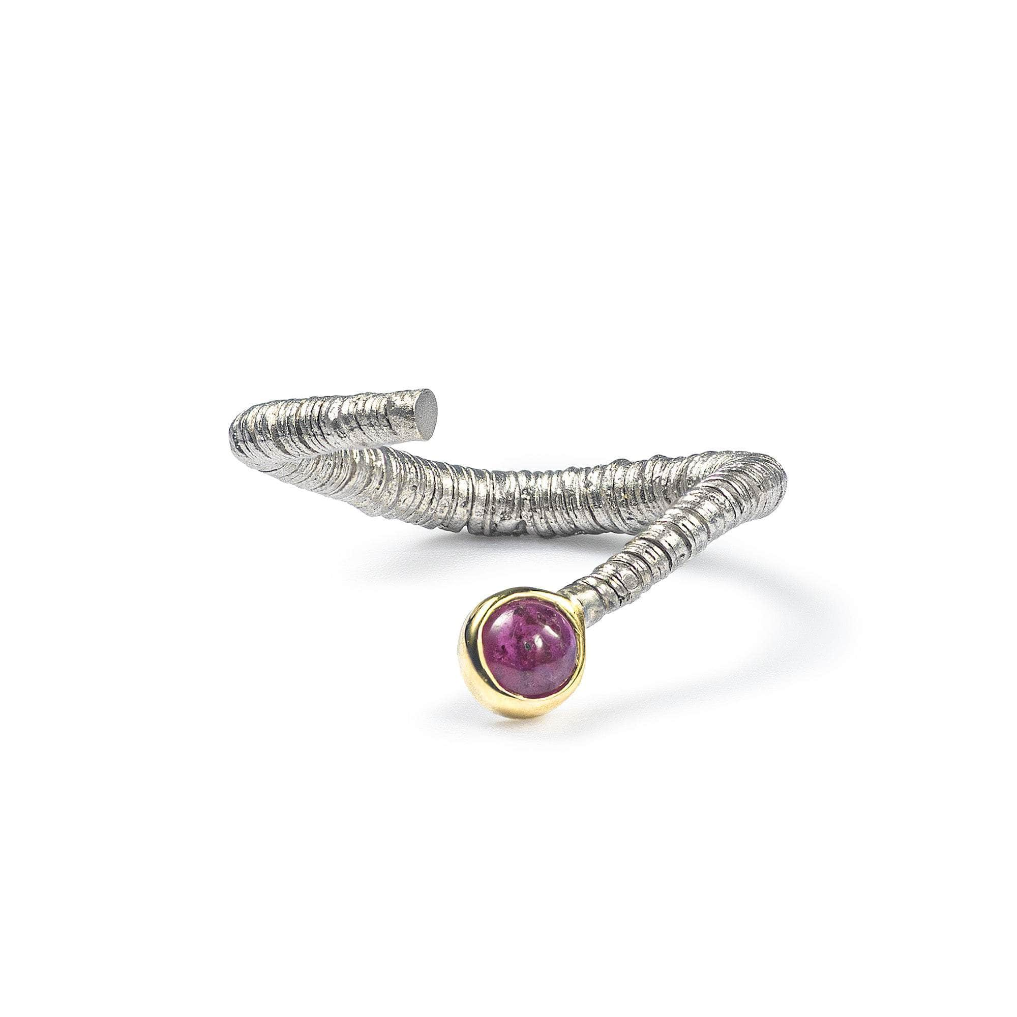 Rumi Ruby Ring (White Rhodium, Gold 18K) GERMAN KABIRSKI