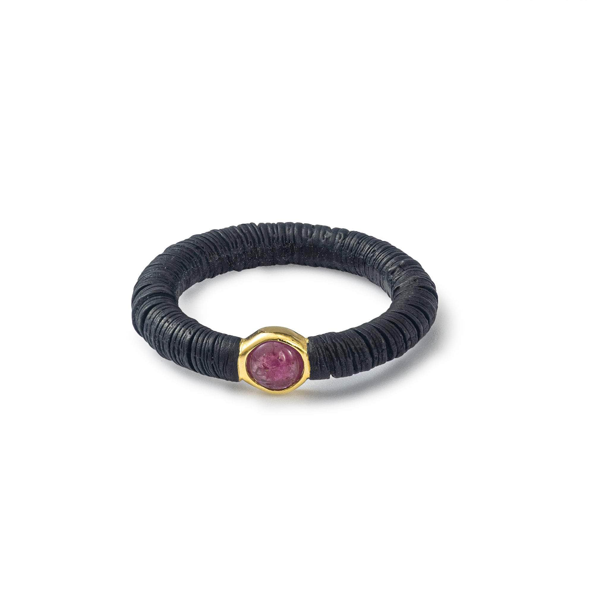 Sif Ruby Ring (Black Anthracite, Gold 18K) GERMAN KABIRSKI