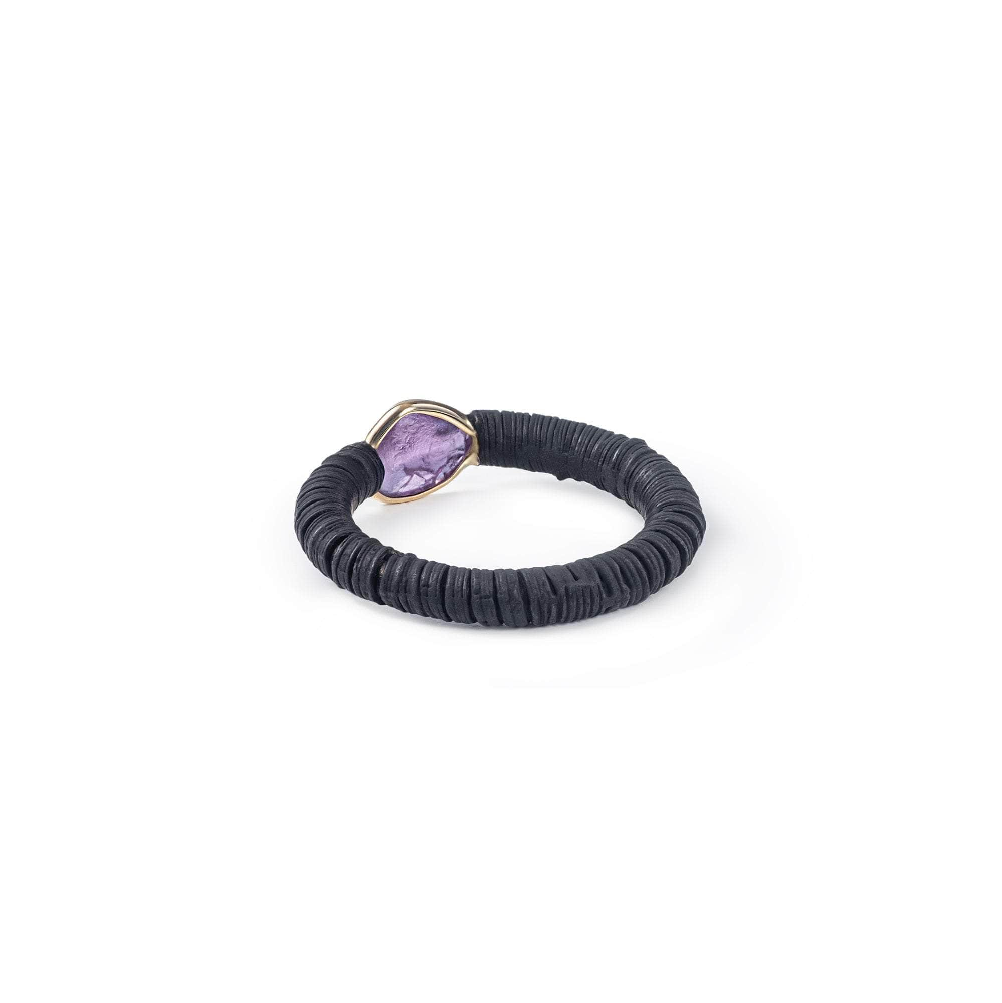 Siya Rough Ruby  Ring (Black Anthracite) GERMAN KABIRSKI