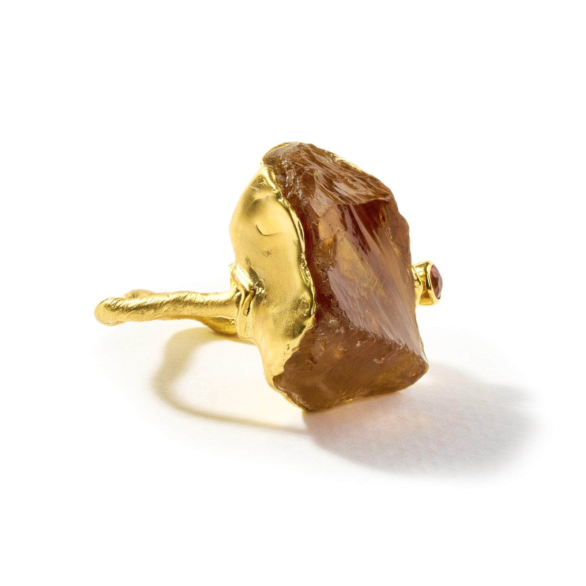 Sola Rough Citrine and Yellow Sapphire Ring GERMAN KABIRSKI