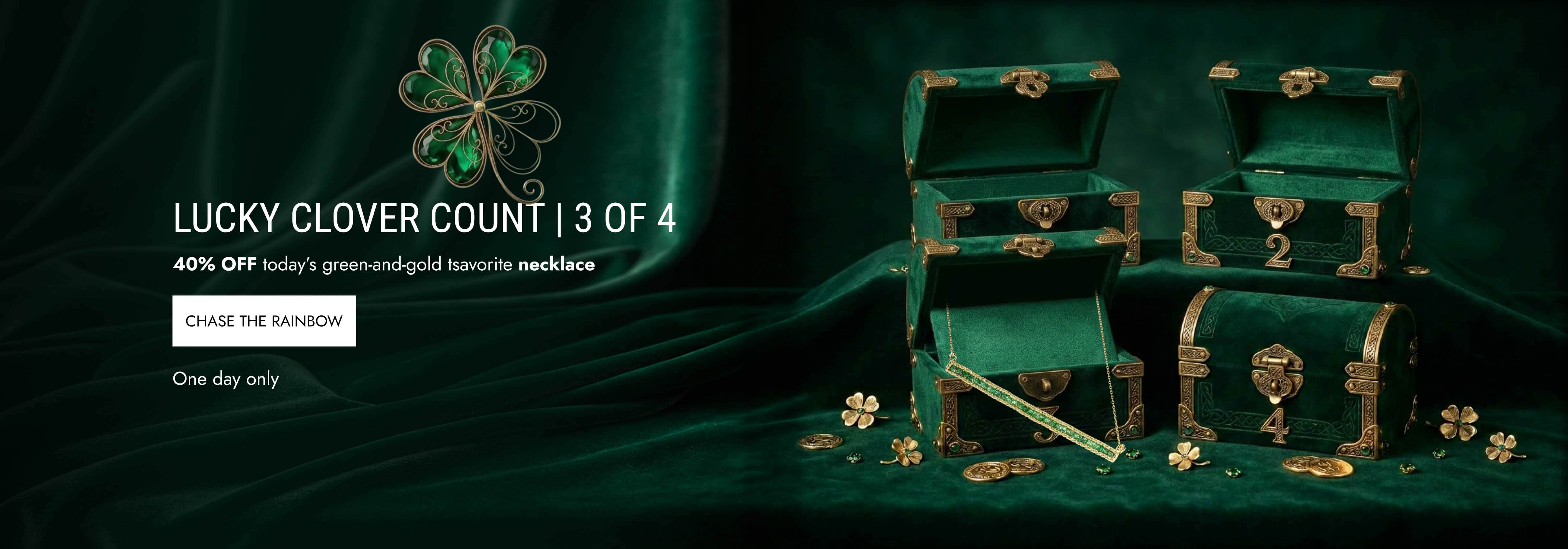 lucky clover count green stones