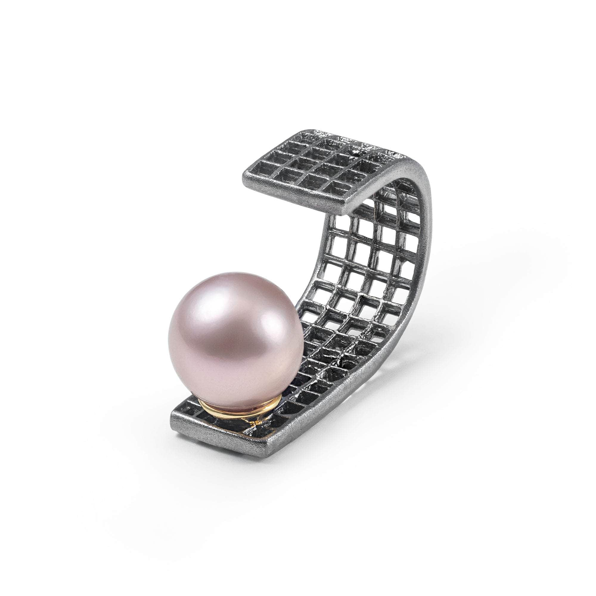 Syrra Purple Pearl Ring (Black Rhodium, Gold 18K) GERMAN KABIRSKI