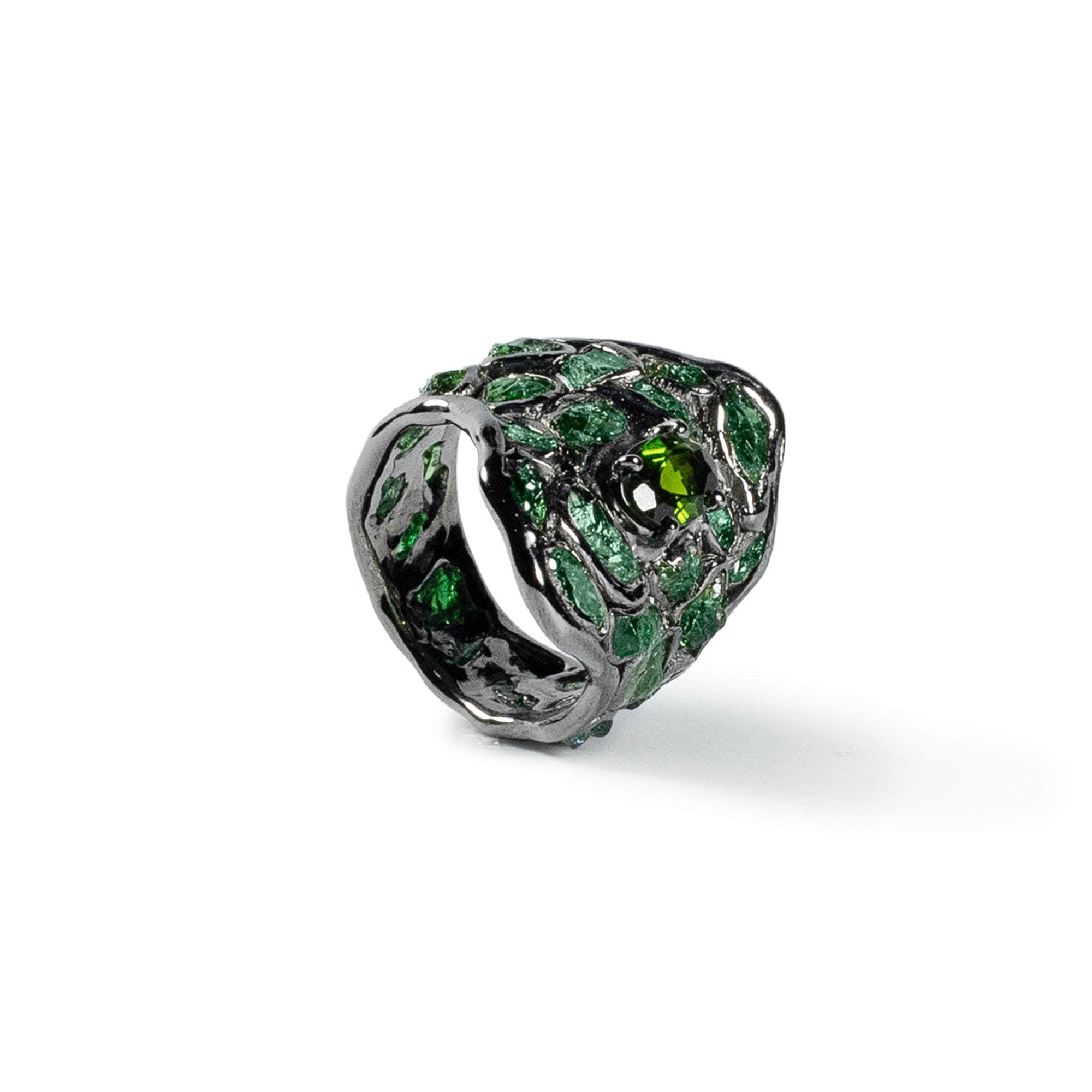 Tartini Chrome Diopside and Chrome Diopside Ring GERMAN KABIRSKI