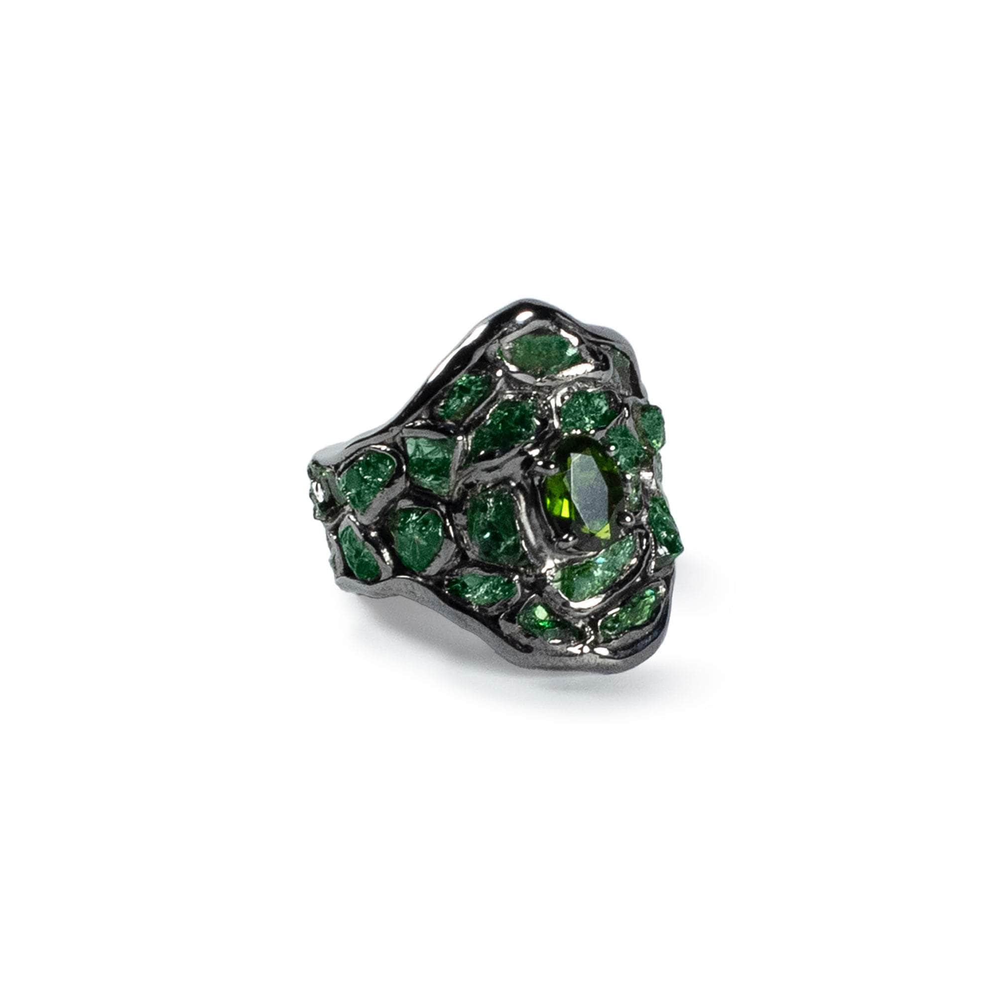 Tartini Chrome Diopside and Chrome Diopside Ring GERMAN KABIRSKI