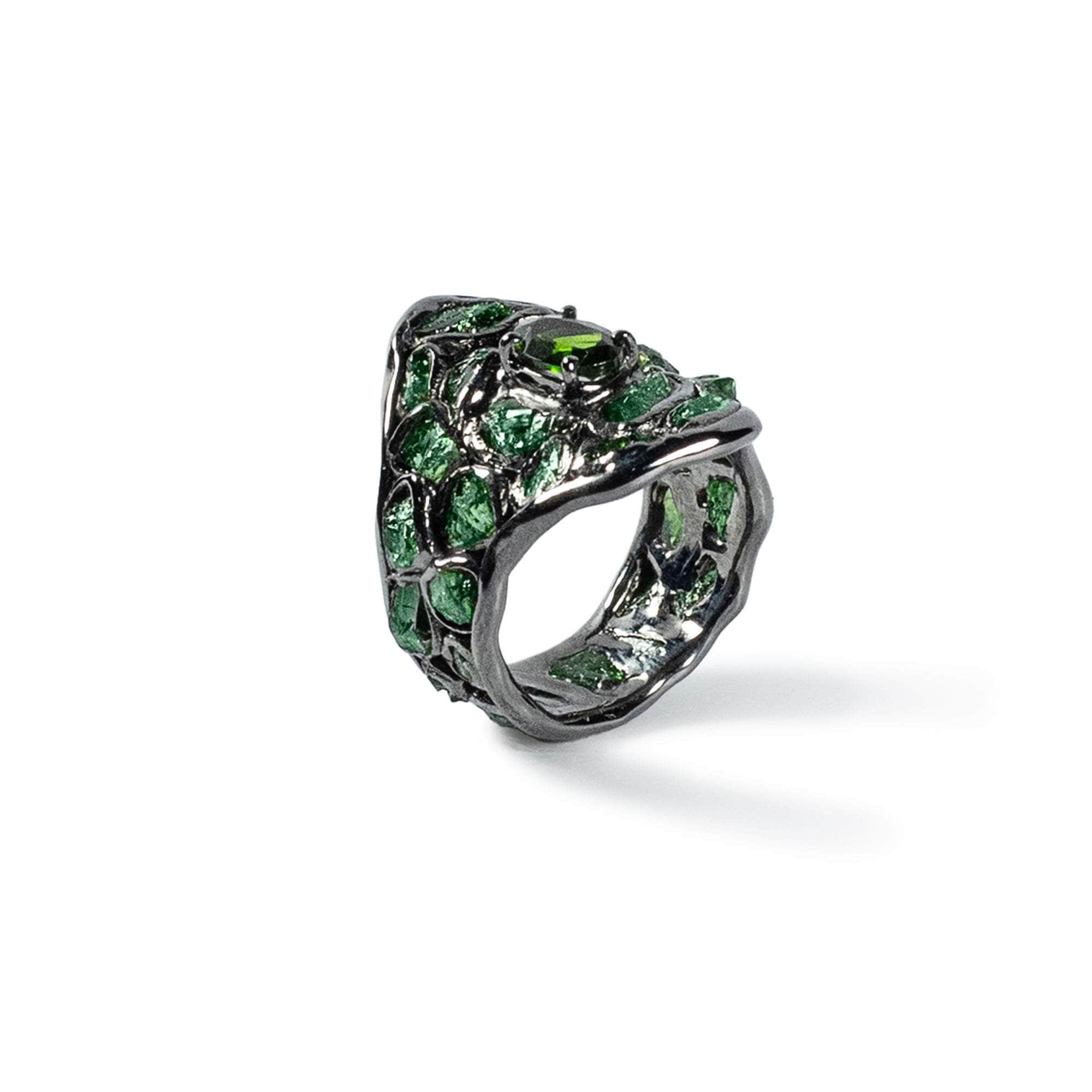 Tartini Chrome Diopside and Chrome Diopside Ring GERMAN KABIRSKI